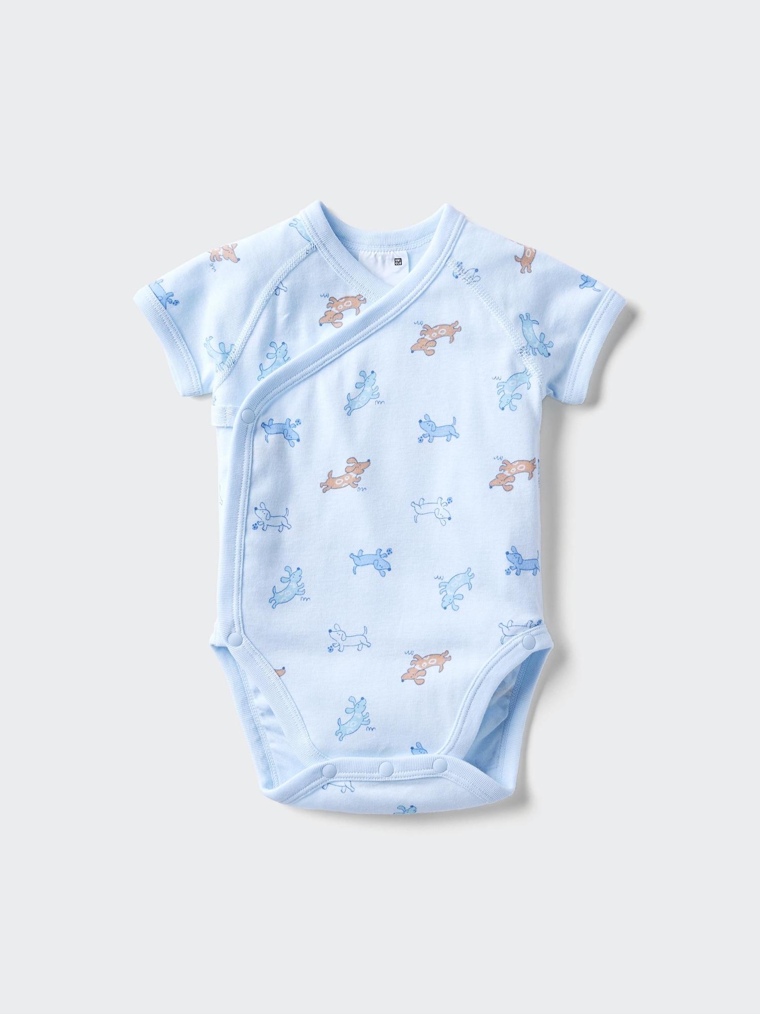 Baby Short Sleeve Bodysuit | Open Front | Printed by UNIQLO