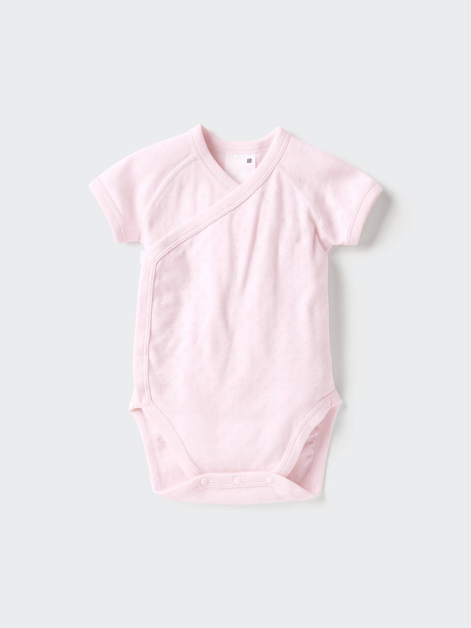 Baby Short Sleeve Bodysuit | Pointelle | Open Front by UNIQLO