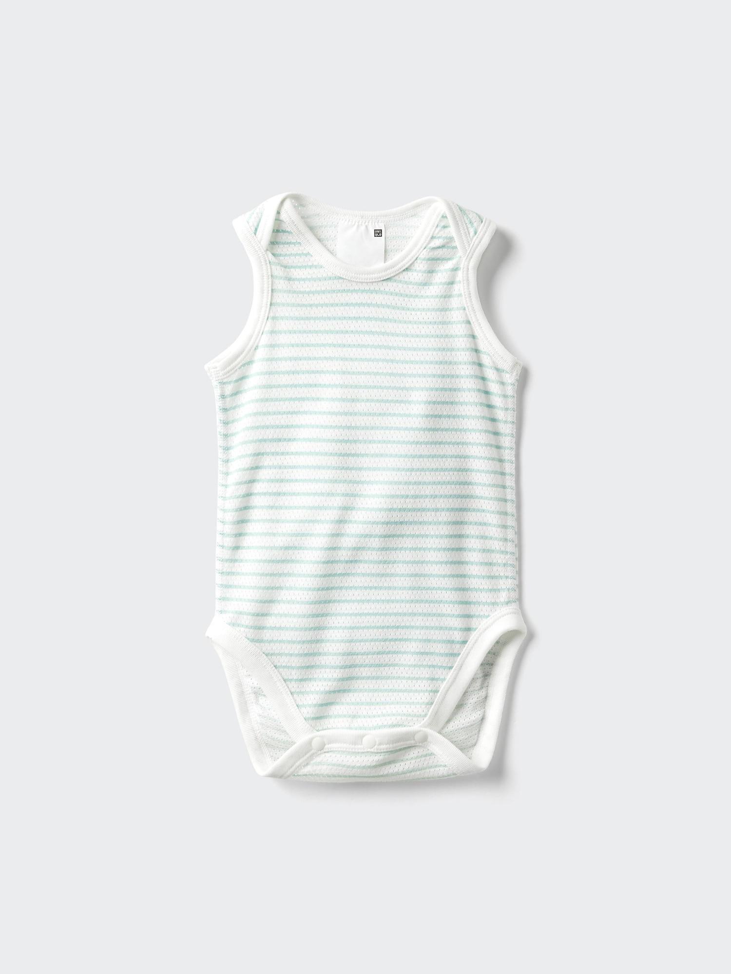 Baby Sleeveless Cotton Mesh Bodysuits by UNIQLO