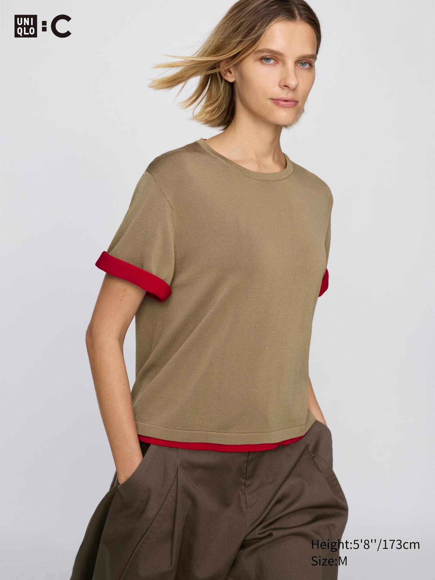 Boxy Knitted T-Shirt by UNIQLO