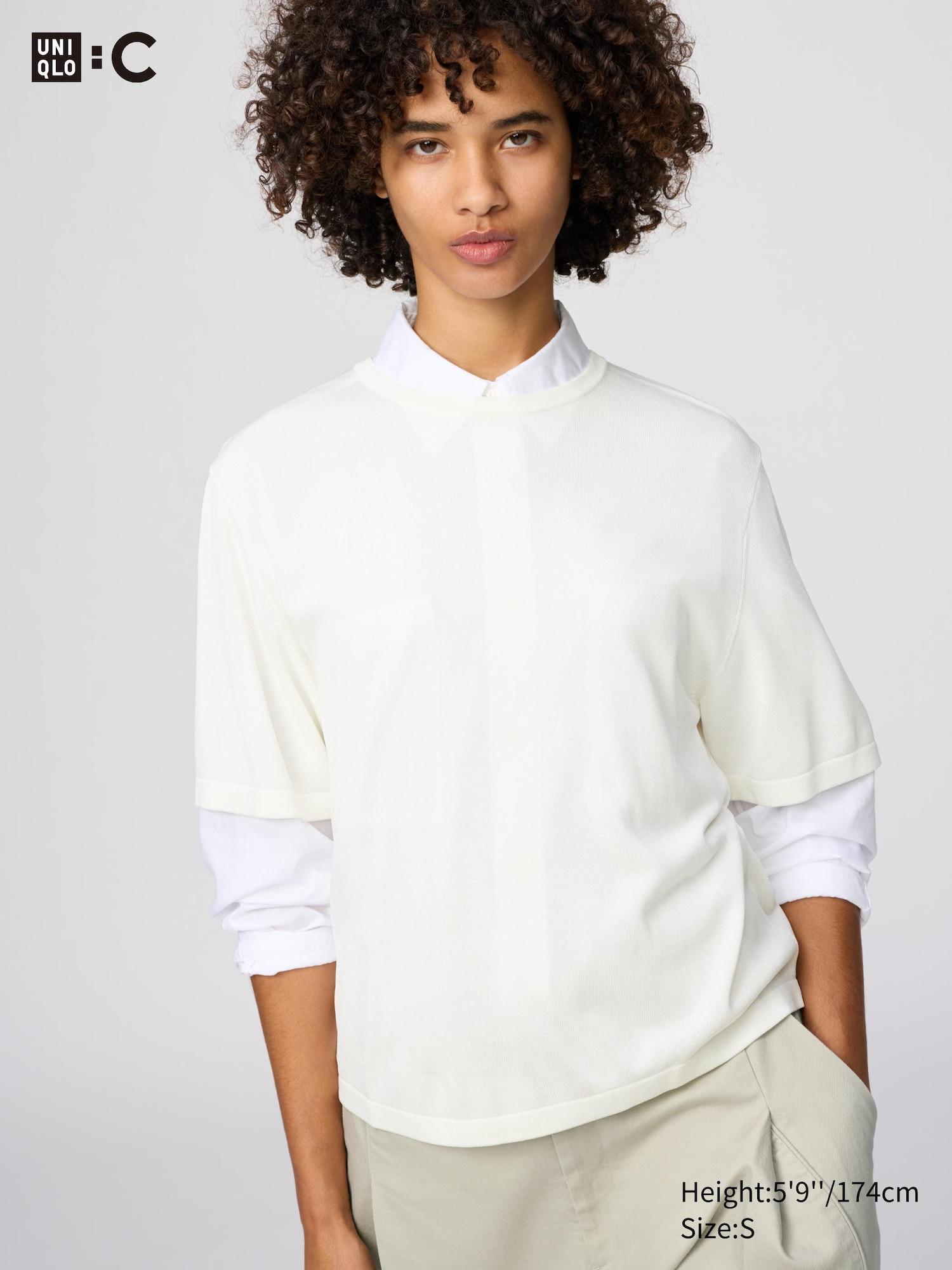 Boxy Knitted T-Shirt by UNIQLO