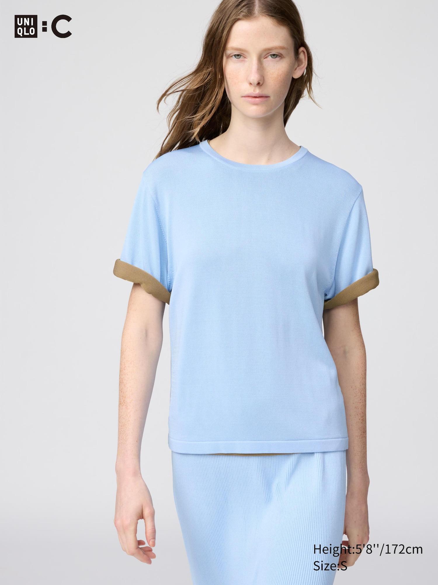 Boxy Knitted T-Shirt by UNIQLO