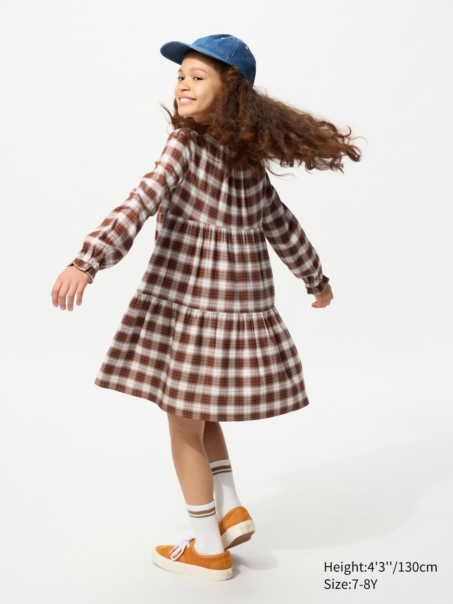 Checked Tiered Dress by UNIQLO