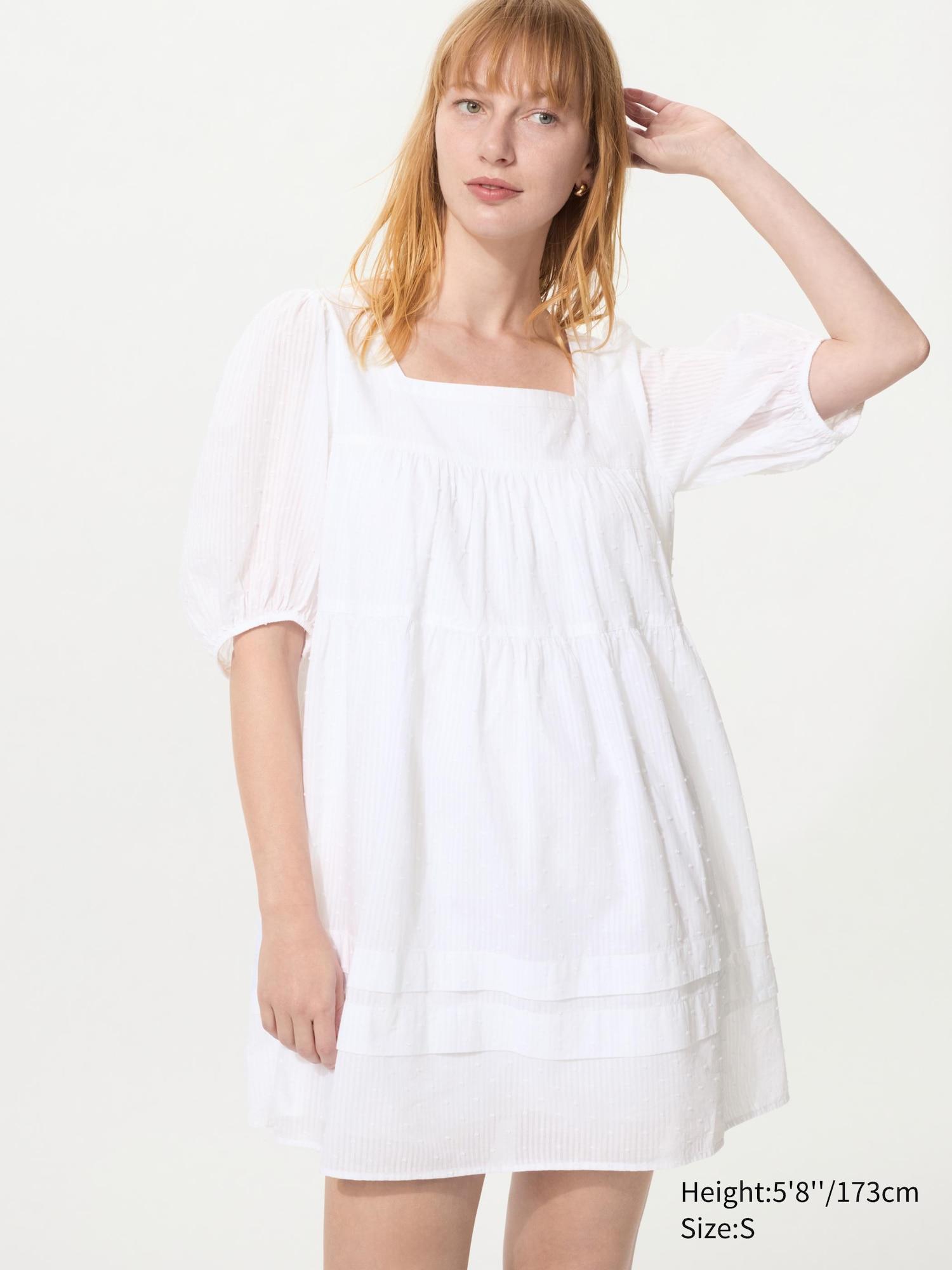 Cotton Dobby Mini Dress by UNIQLO