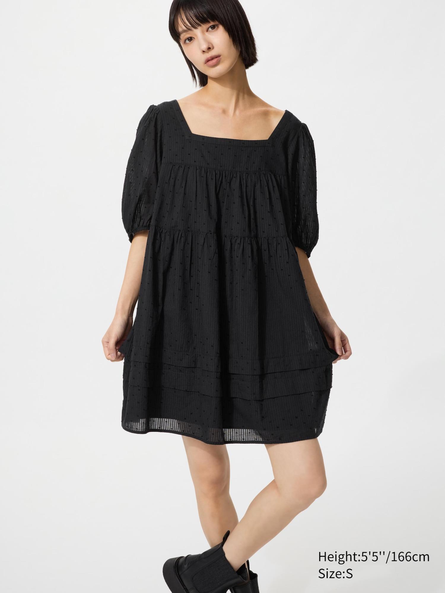 Cotton Dobby Mini Dress by UNIQLO
