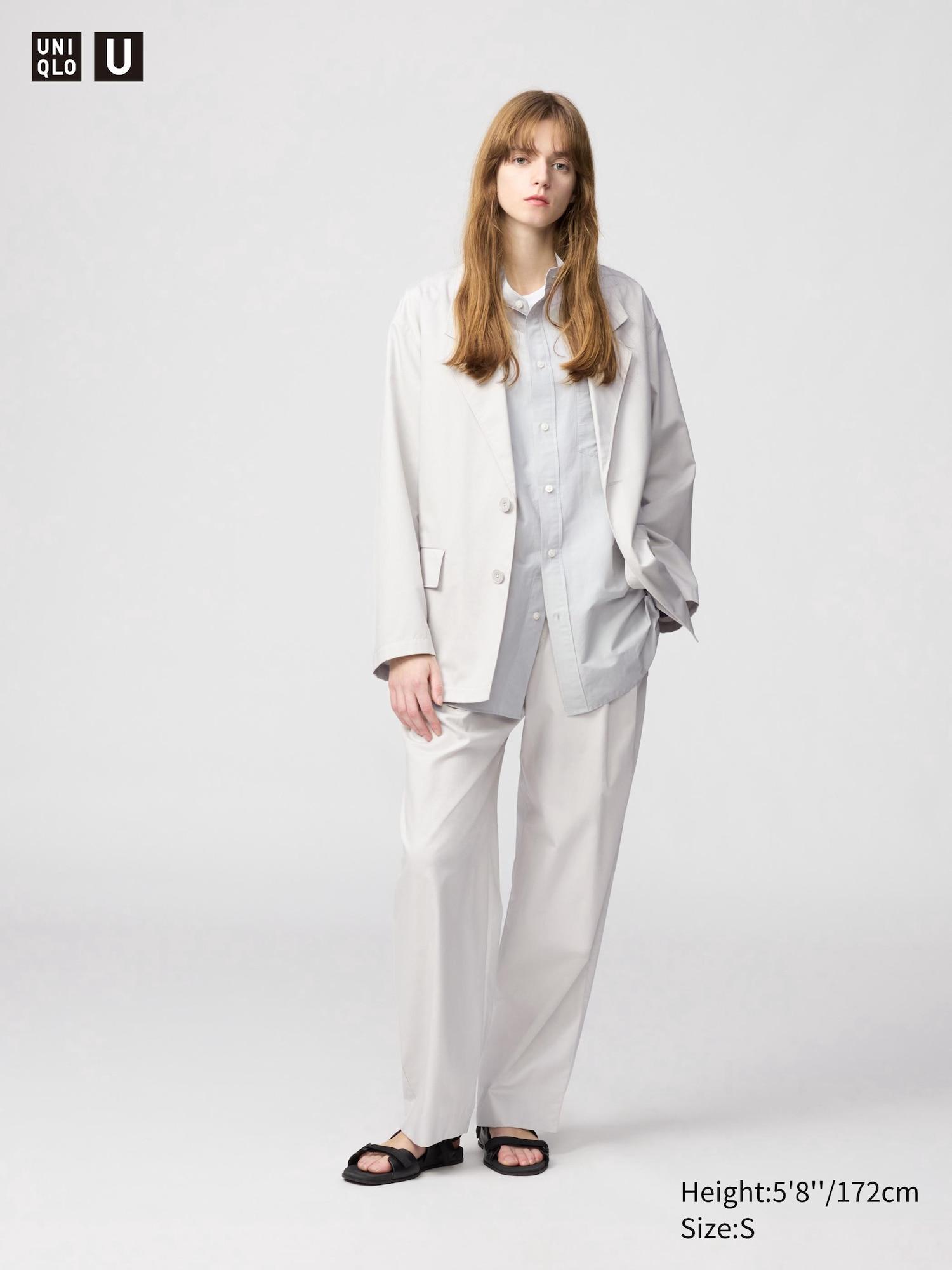 Cotton Lyocell Pleated Wide Pants by UNIQLO