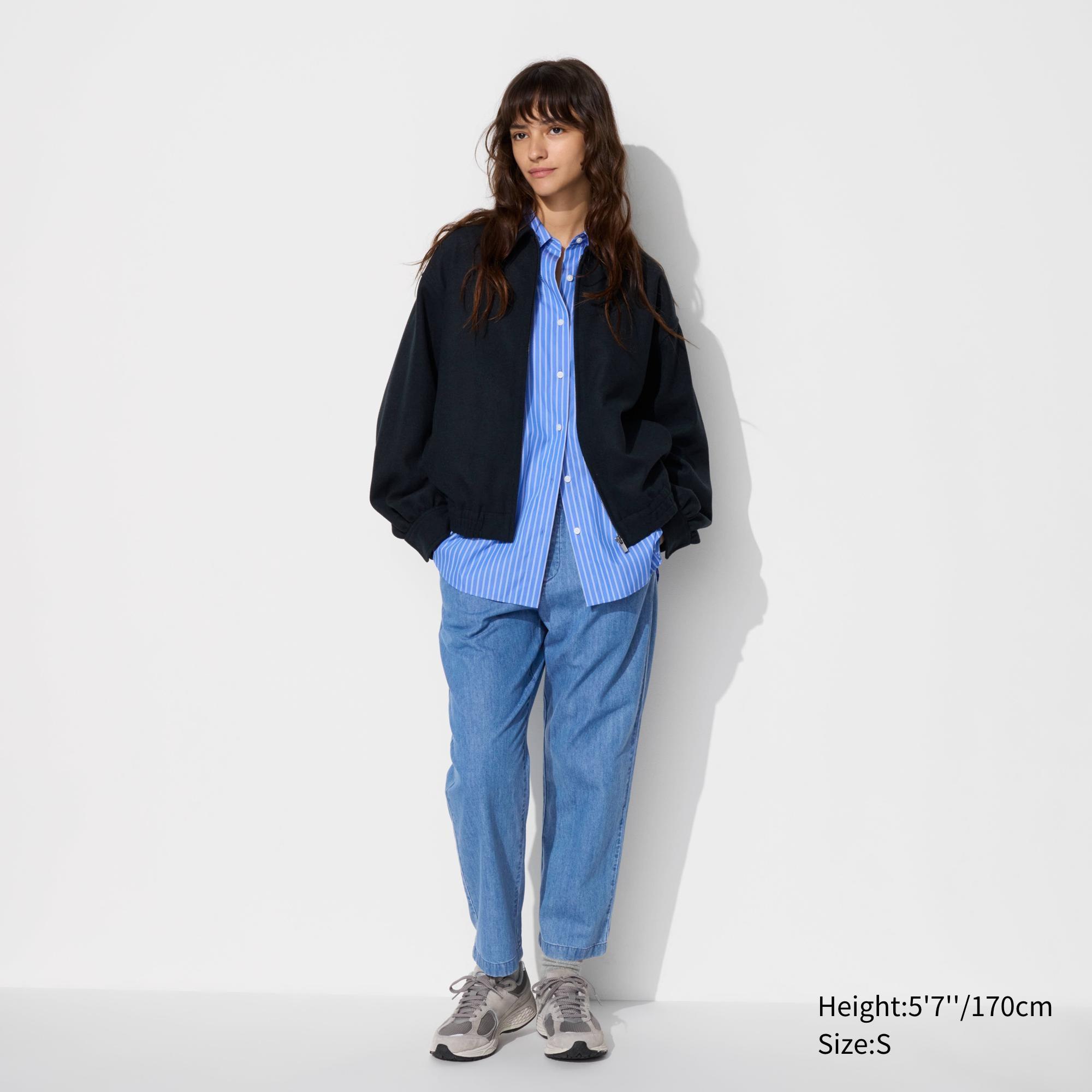 Cotton Relaxed Ankle Pants | Denim by UNIQLO
