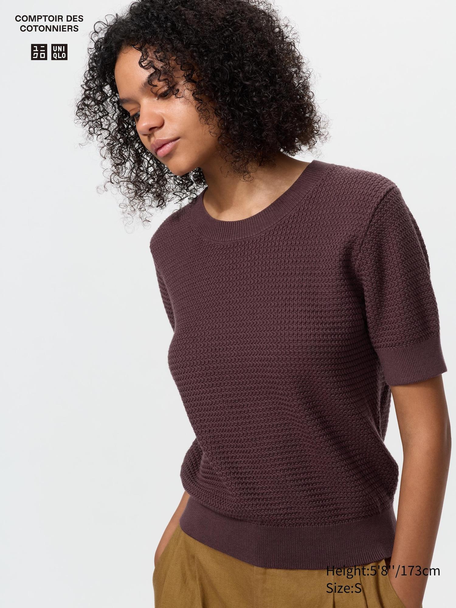 Cotton Short Sleeve Sweater by UNIQLO