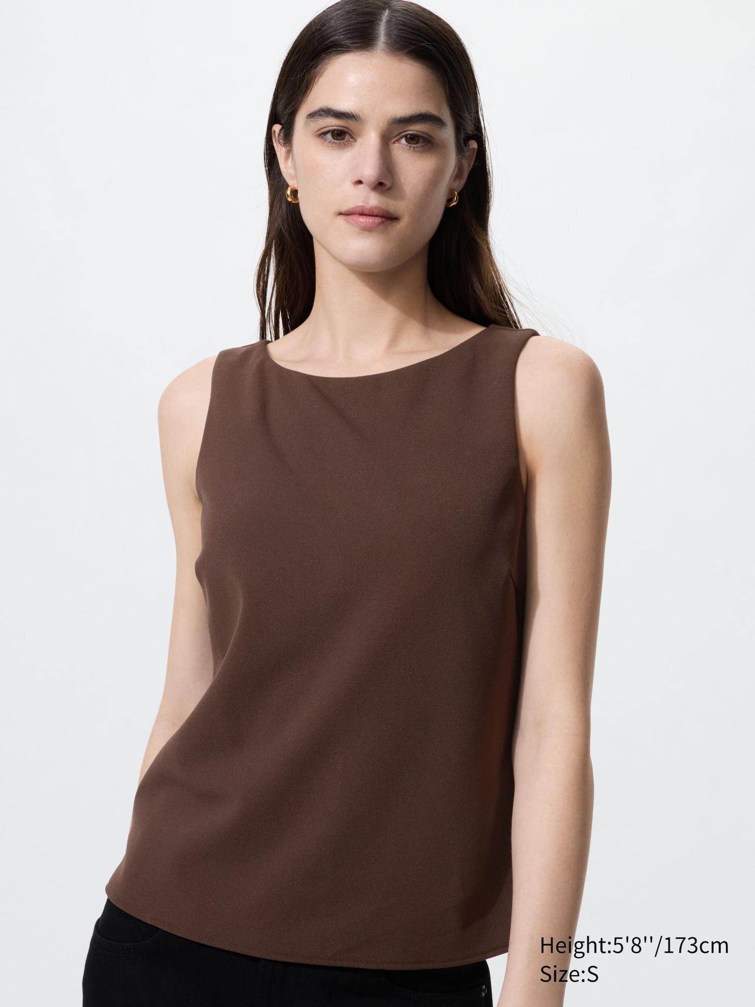 Crepe Jersey Boat Neck Bra Top by UNIQLO