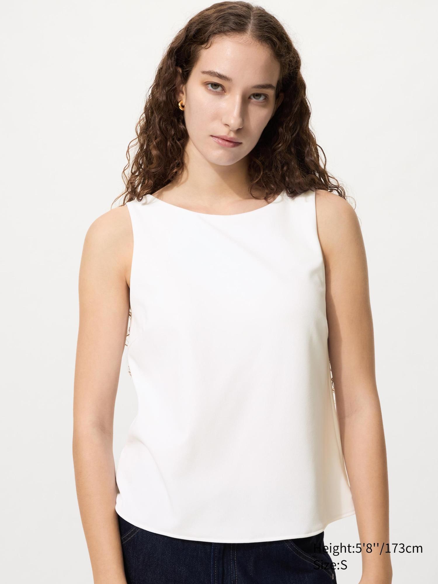 Crepe Jersey Boat Neck Bra Top by UNIQLO