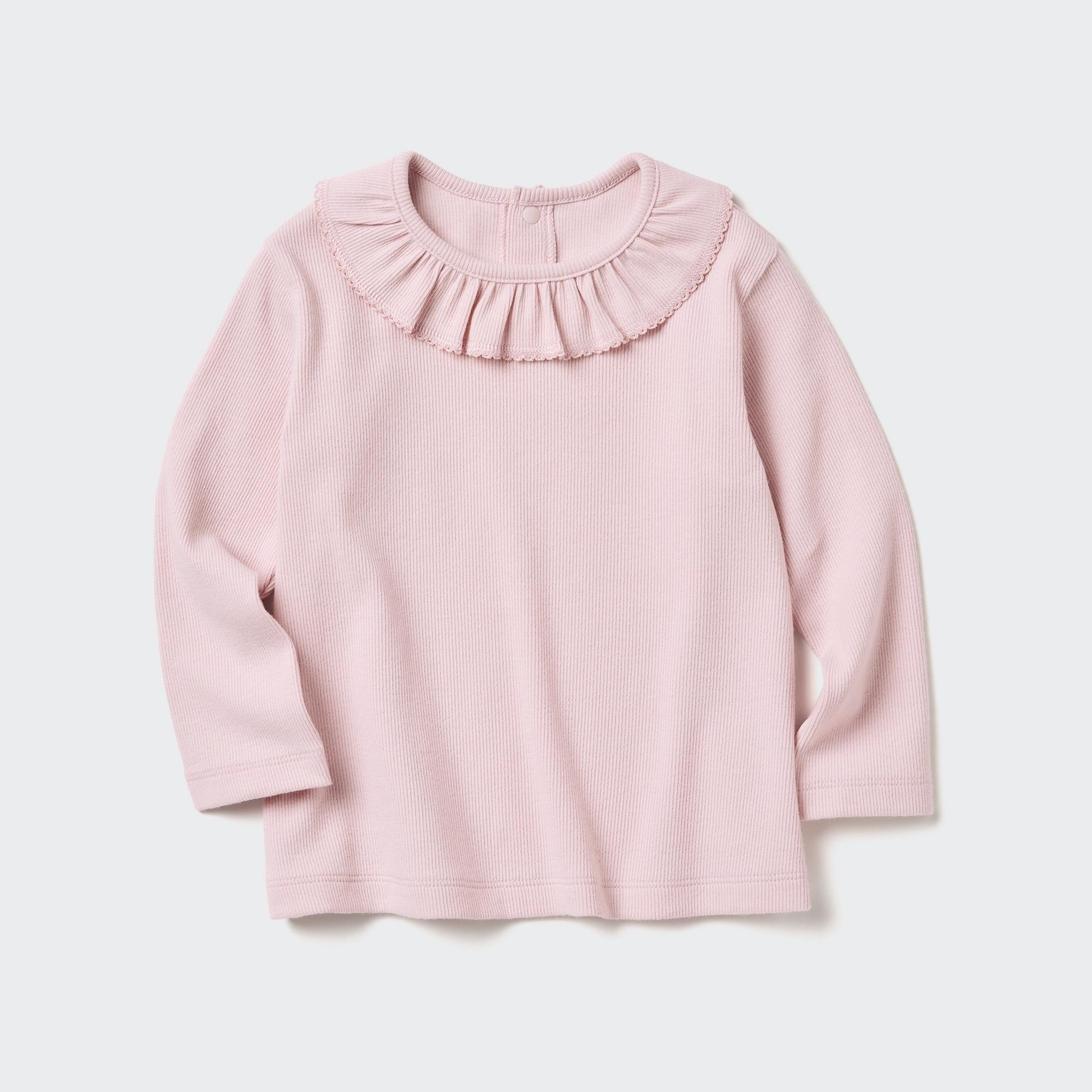 Crew Neck T-Shirt | Long Sleeve | Ruffled by UNIQLO