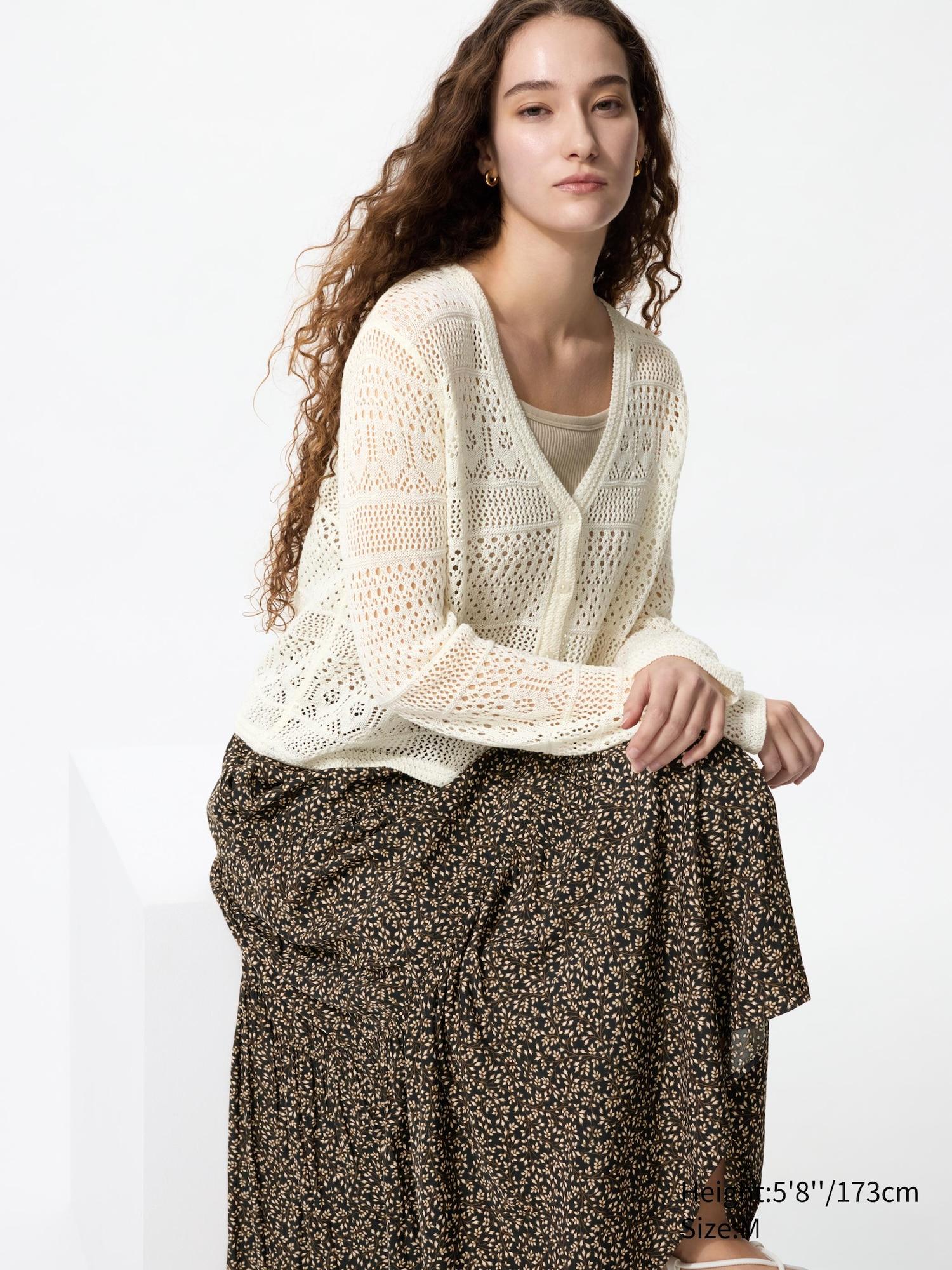 Crochet V-Neck Cardigan by UNIQLO