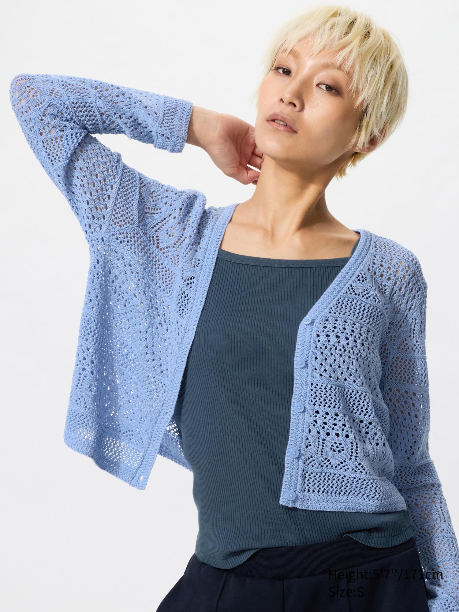 Crochet V-Neck Cardigan by UNIQLO