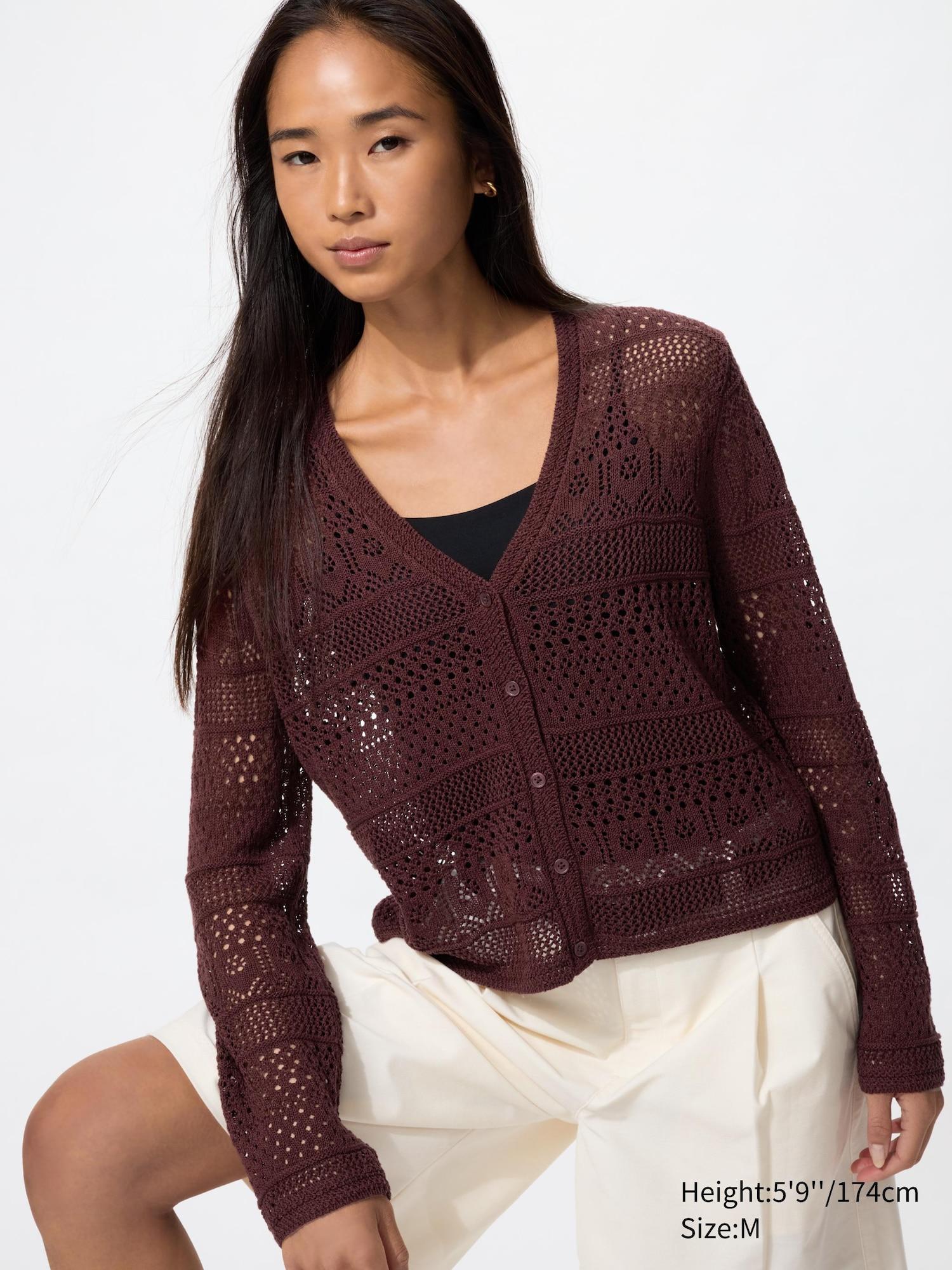Crochet V-Neck Cardigan by UNIQLO