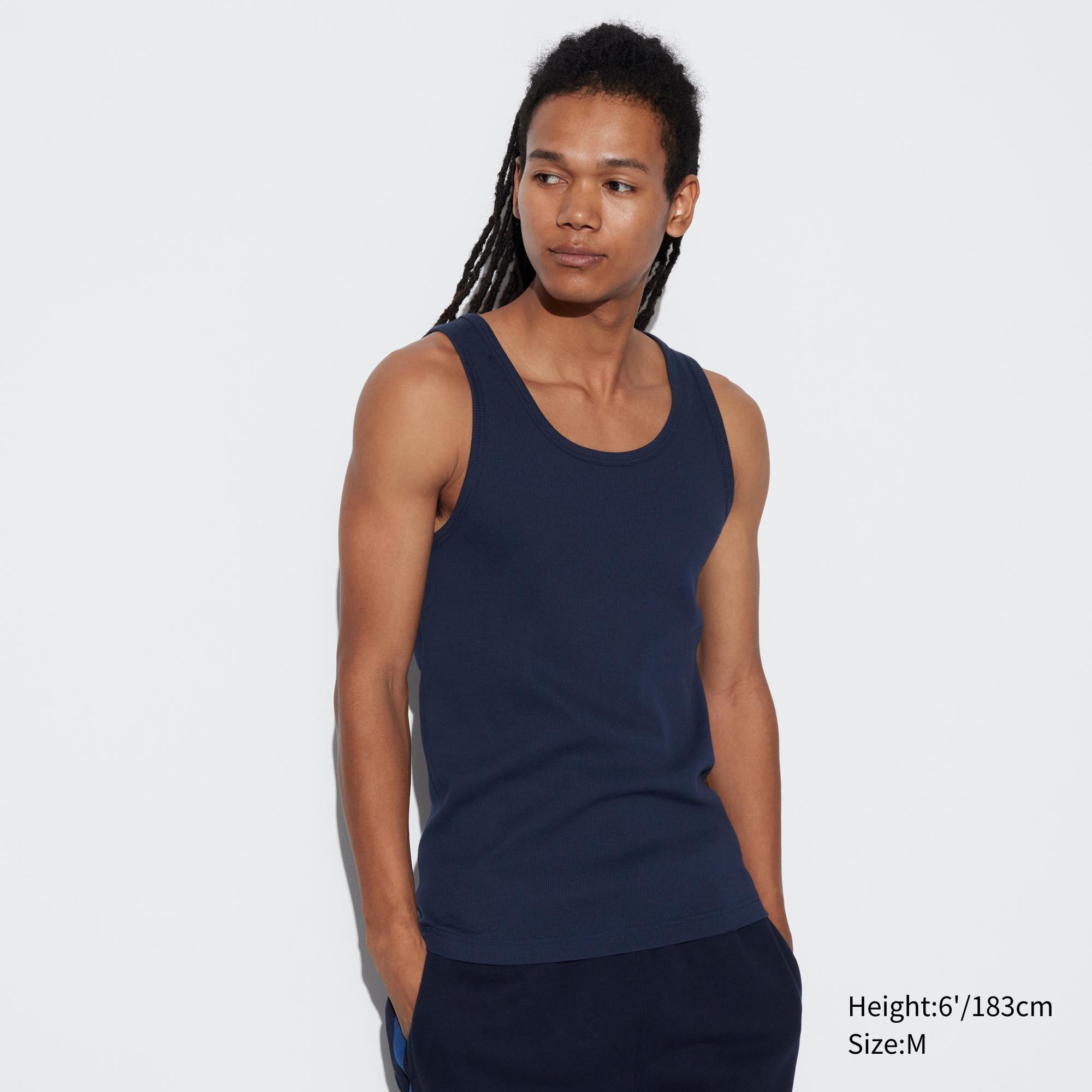 DRY Color Ribbed Tank Top by UNIQLO