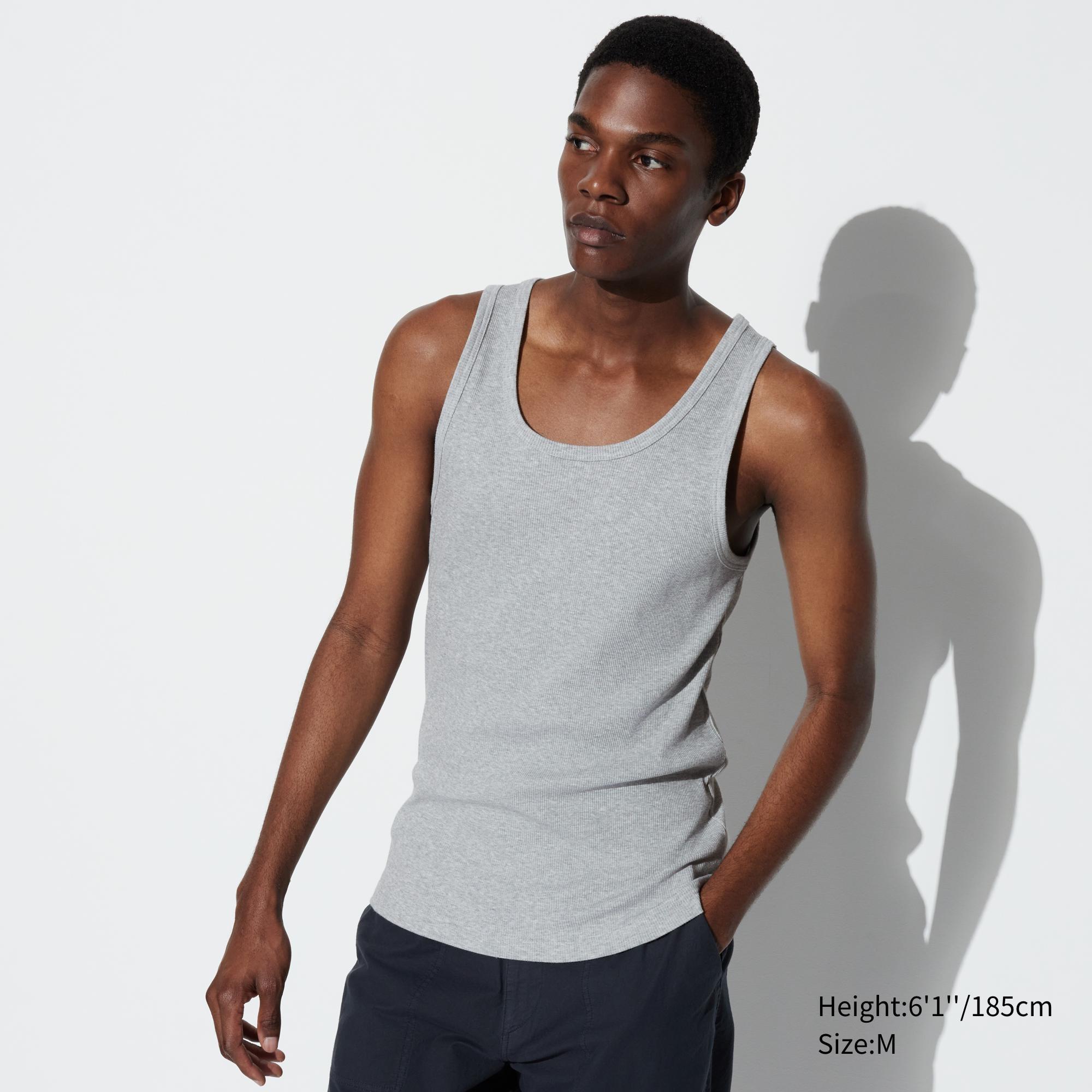 DRY Color Ribbed Tank Top by UNIQLO