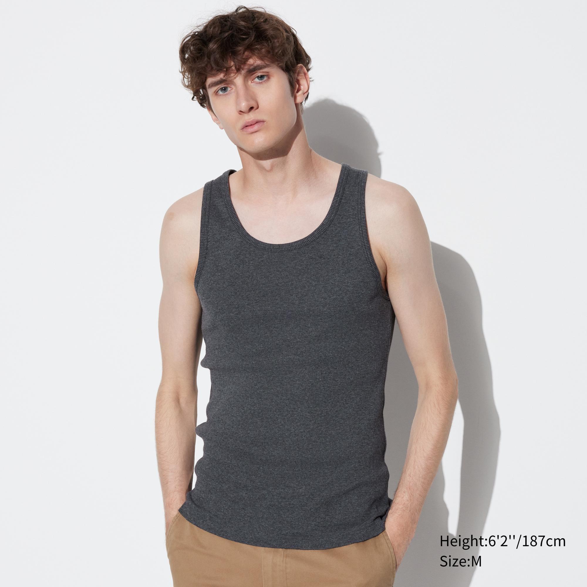 DRY Color Ribbed Tank Top by UNIQLO