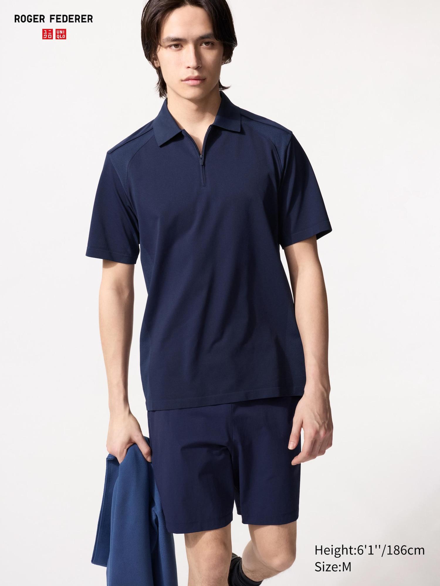 DRY-EX Quarter-Zip Polo Shirt by UNIQLO