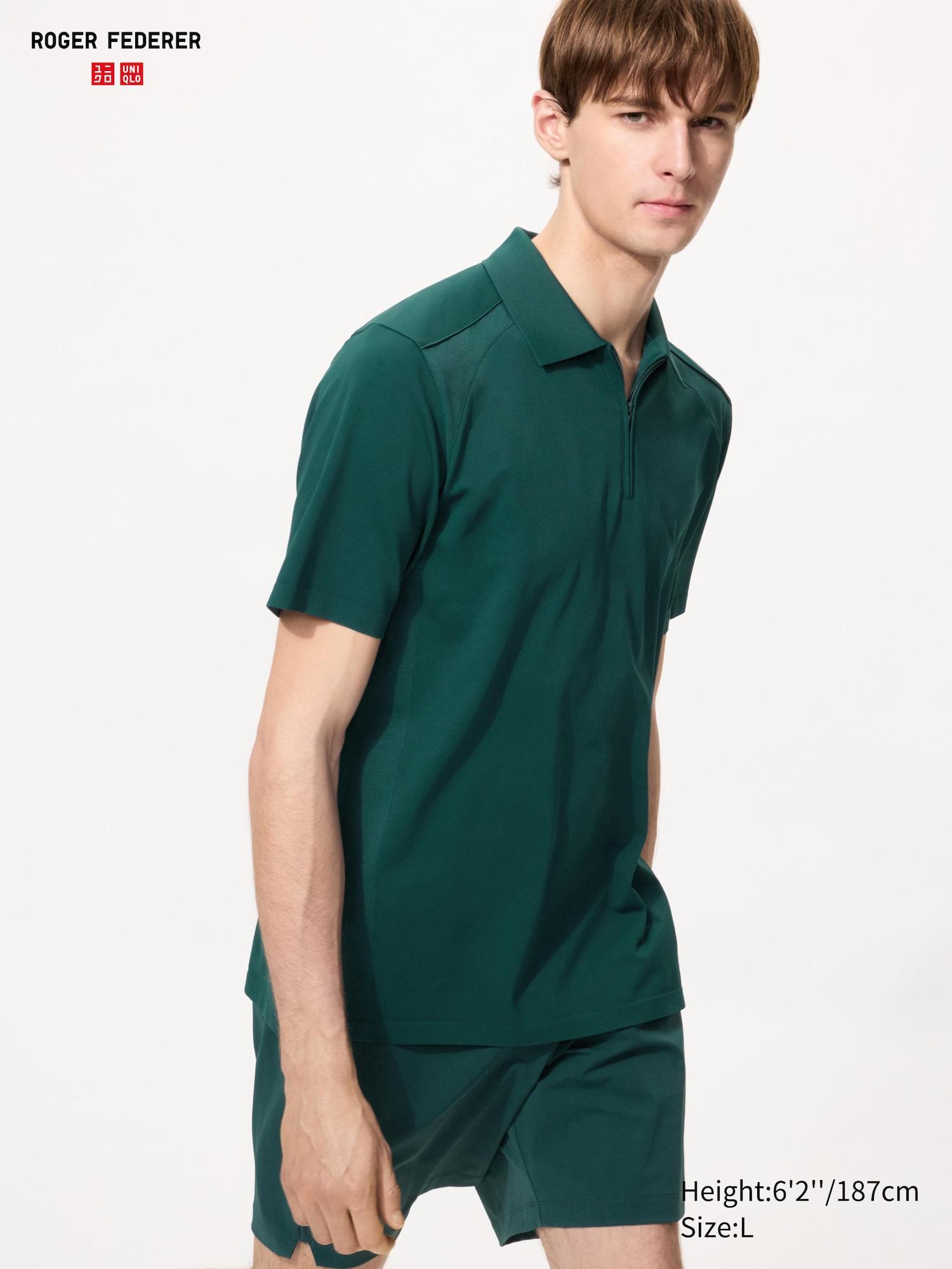 DRY-EX Quarter-Zip Polo Shirt by UNIQLO