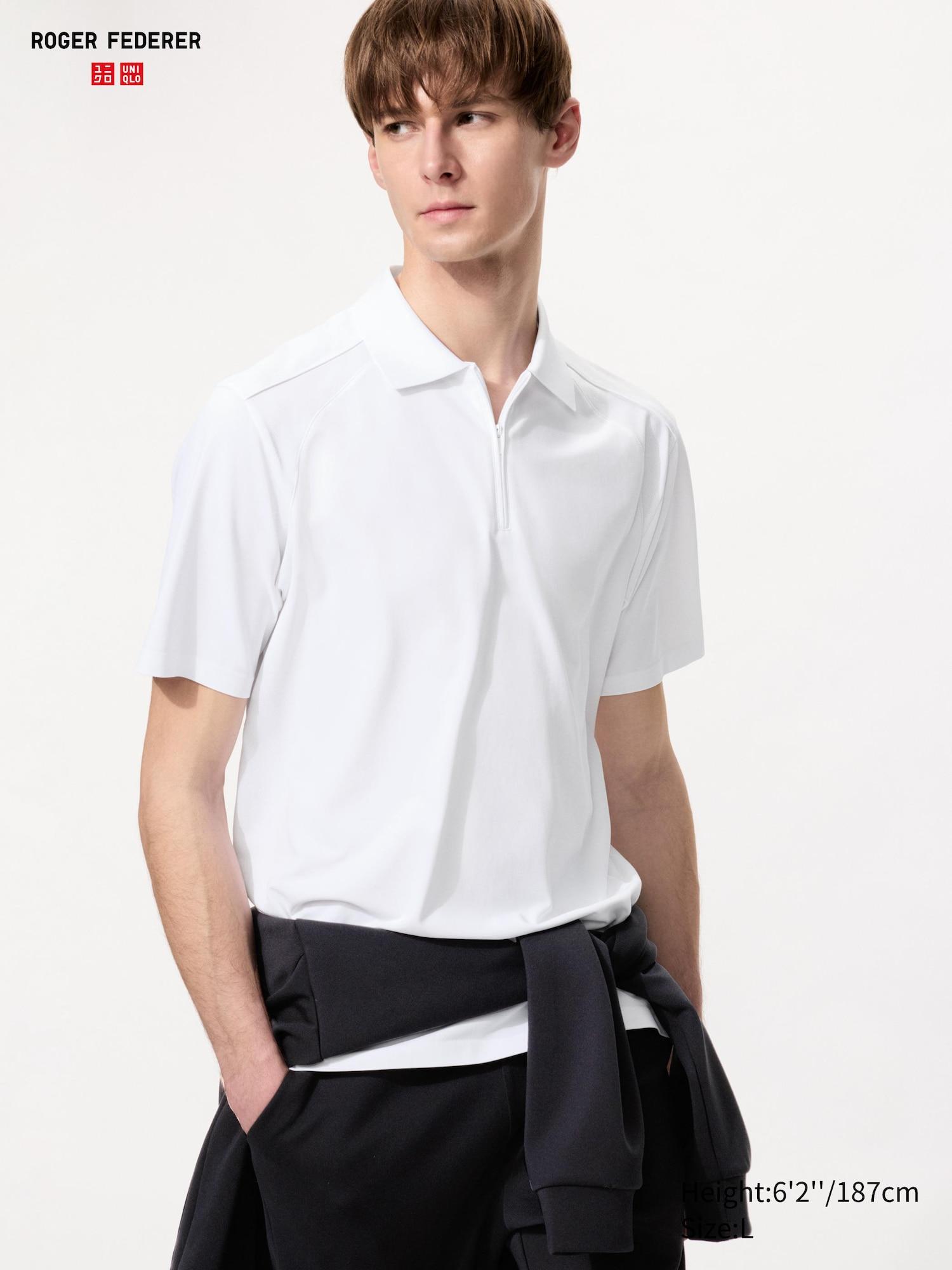 DRY-EX Quarter-Zip Polo Shirt by UNIQLO