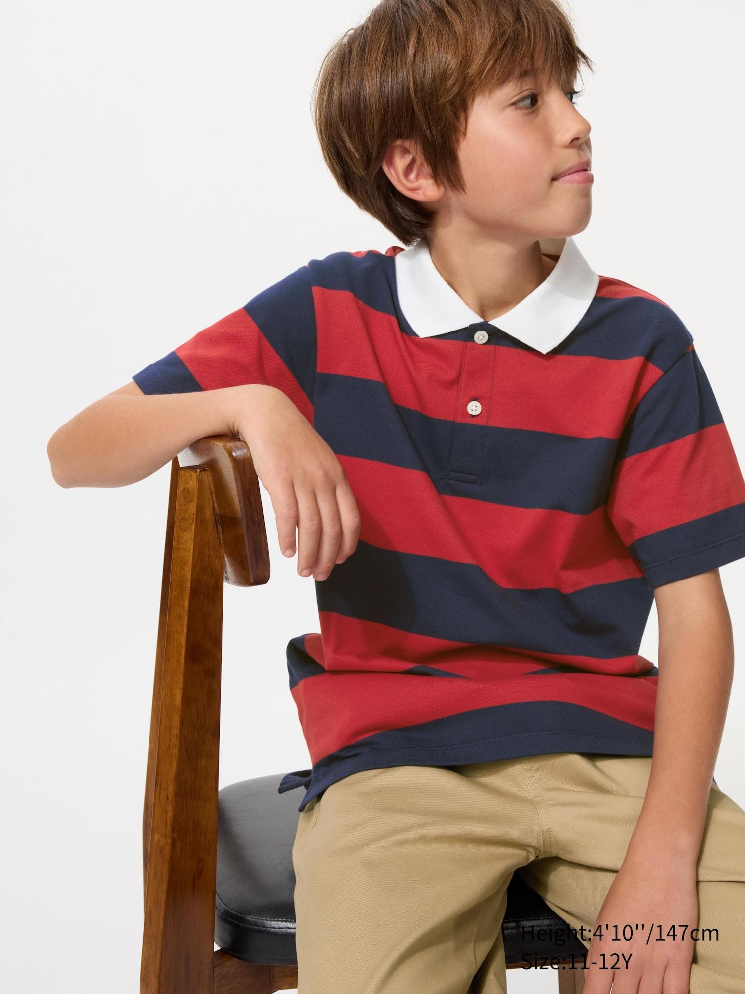 DRY Pique Striped Polo Shirt by UNIQLO