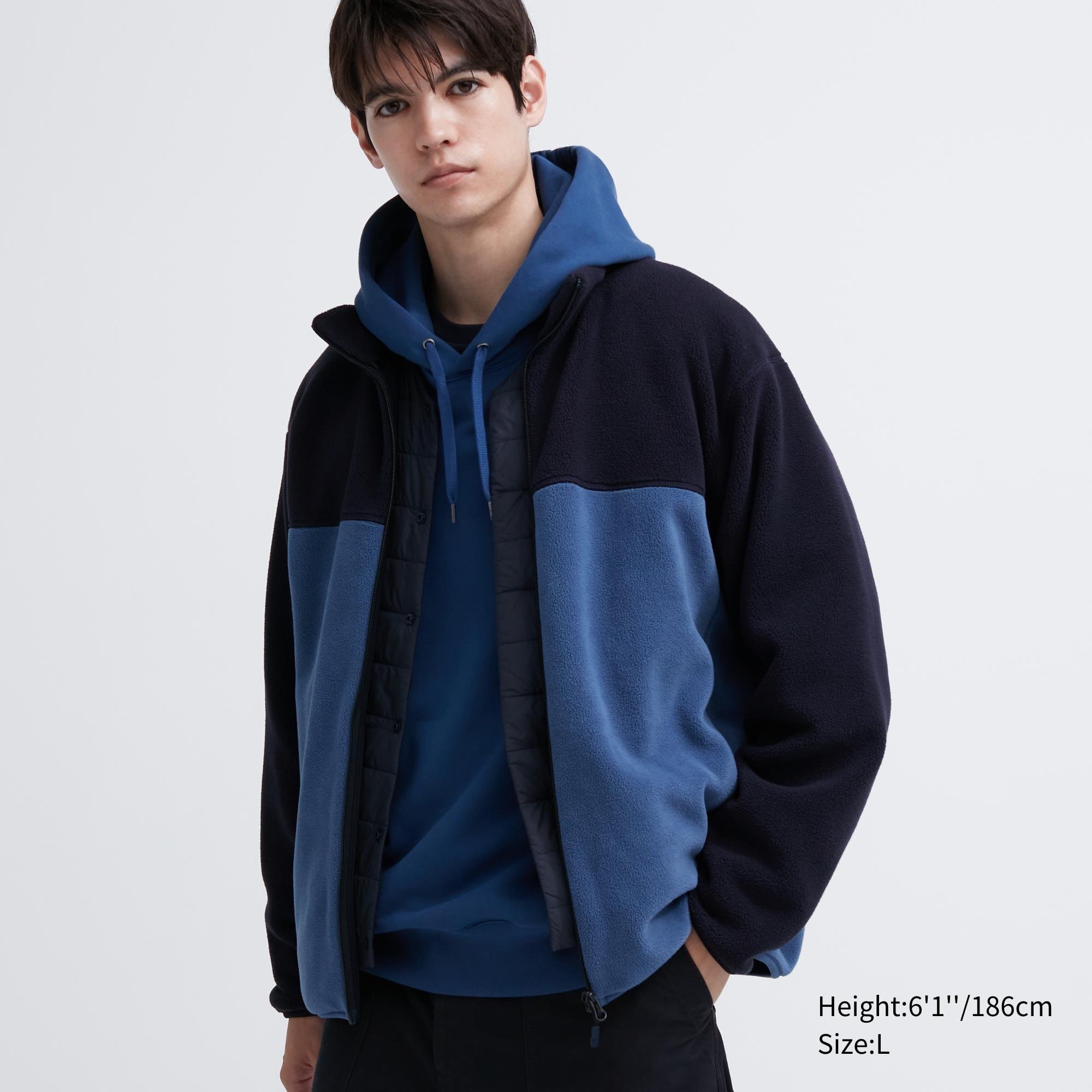 Fleece Full-Zip Jacket (Color Block) by UNIQLO