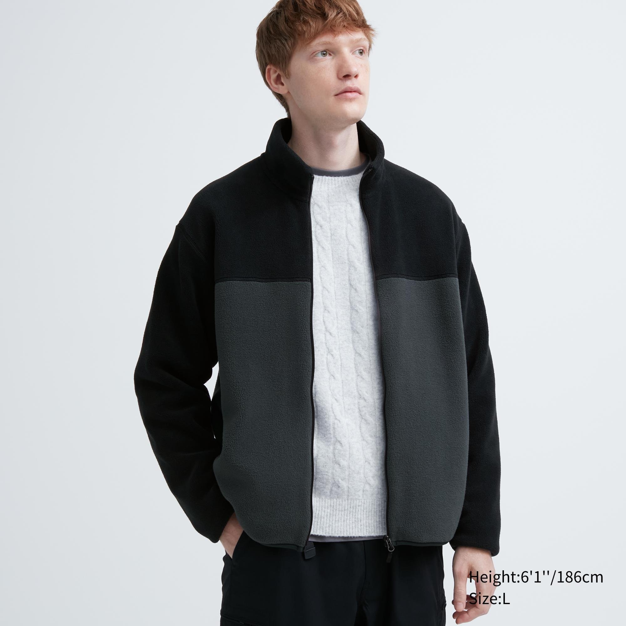 Fleece Full-Zip Jacket (Color Block) by UNIQLO