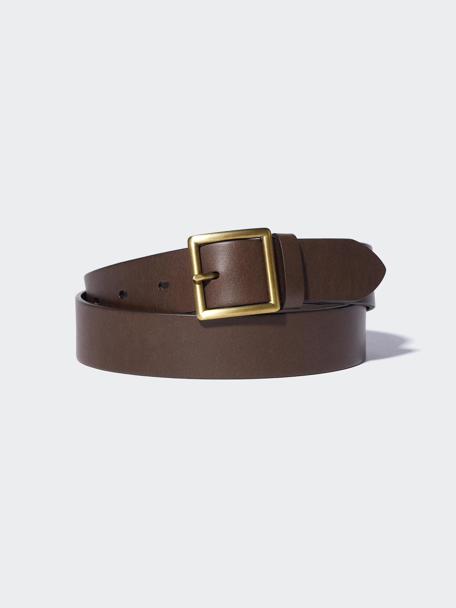 Italian Leather Garrison Belt by UNIQLO