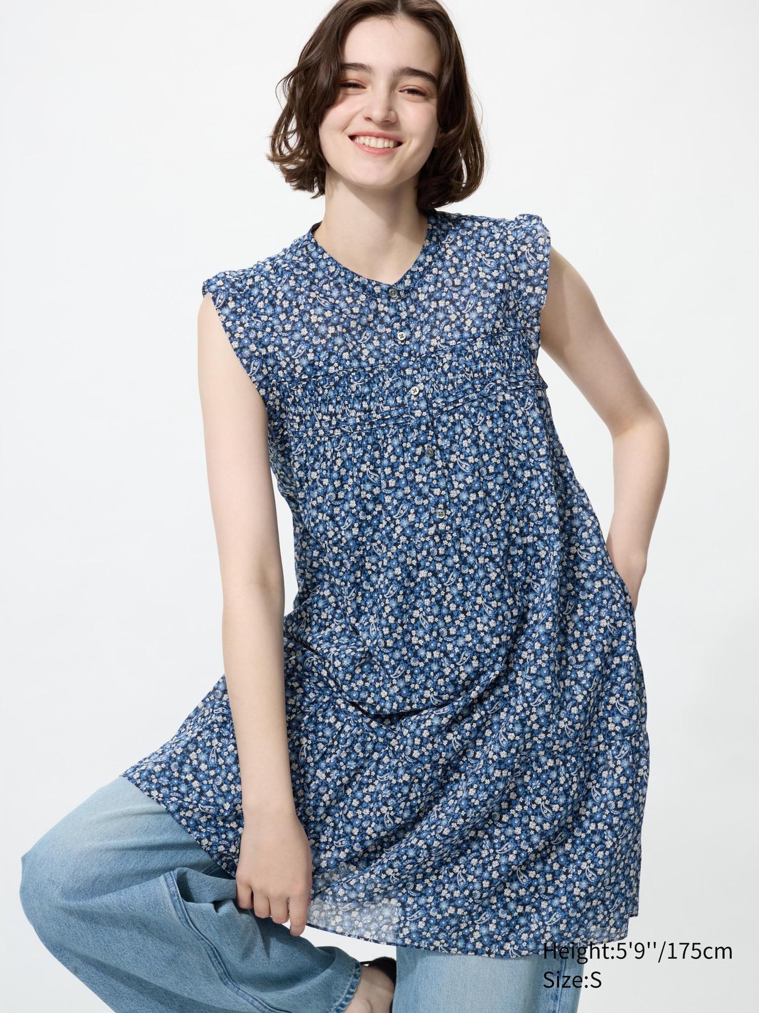 Light Cotton Tiered Dress | Print by UNIQLO