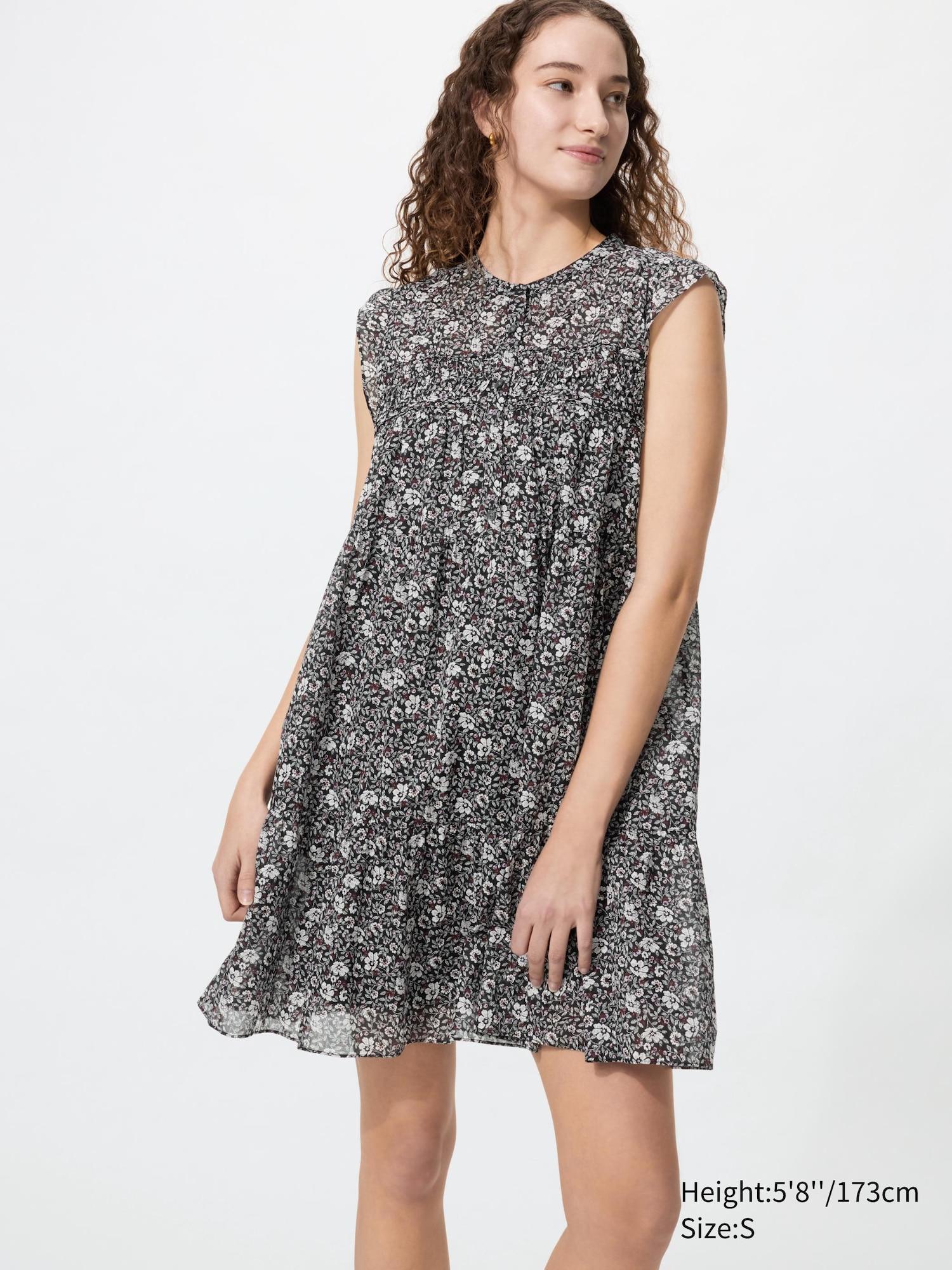 Light Cotton Tiered Dress | Print by UNIQLO