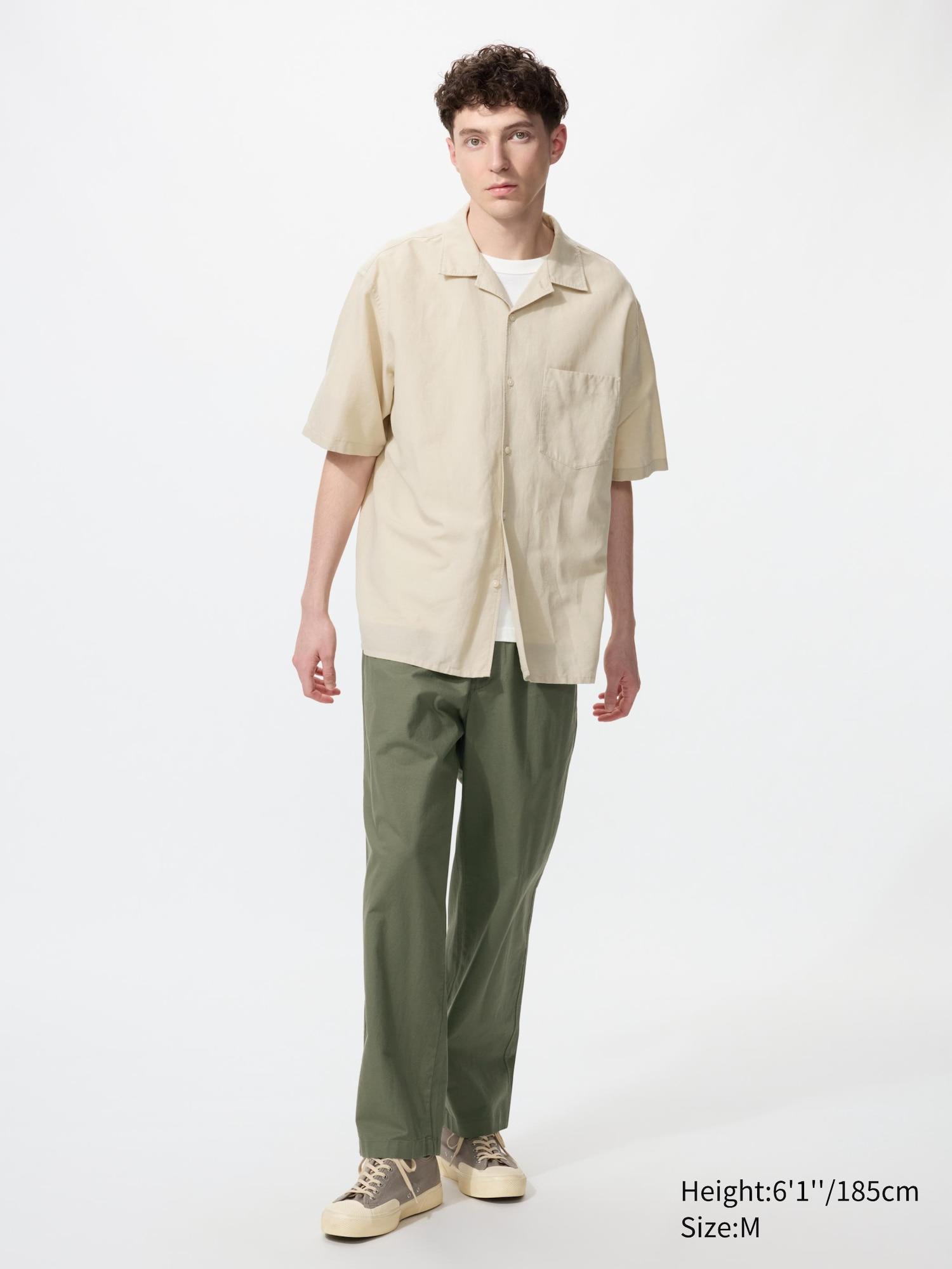 Linen Blend Easy Ankle Pants by UNIQLO