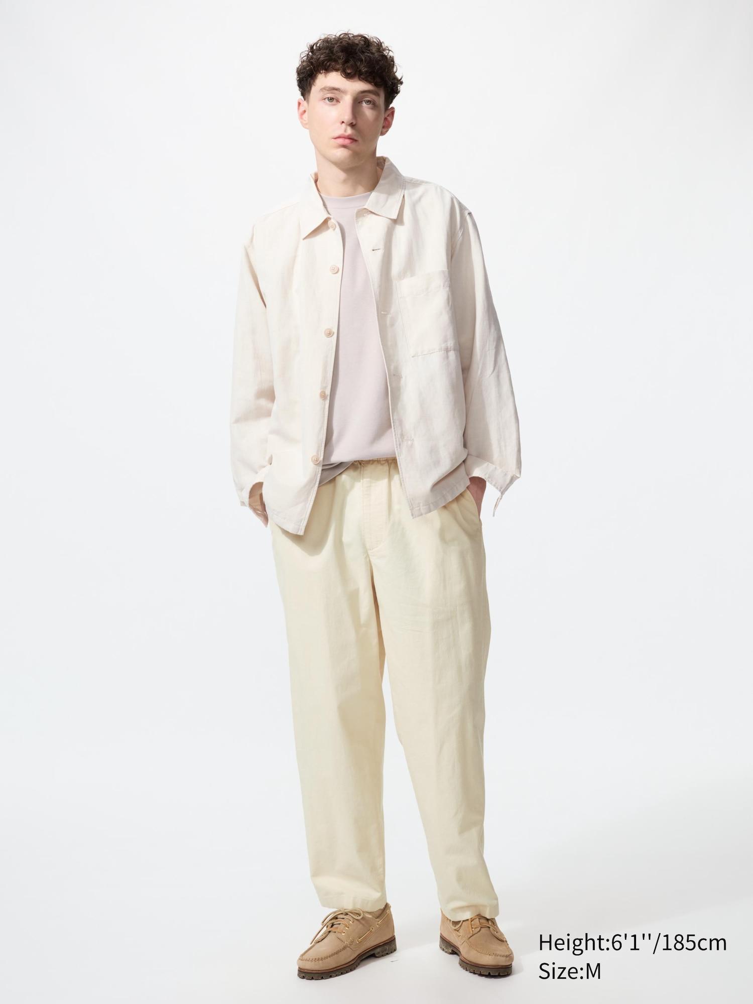 Linen Blend Easy Ankle Pants by UNIQLO