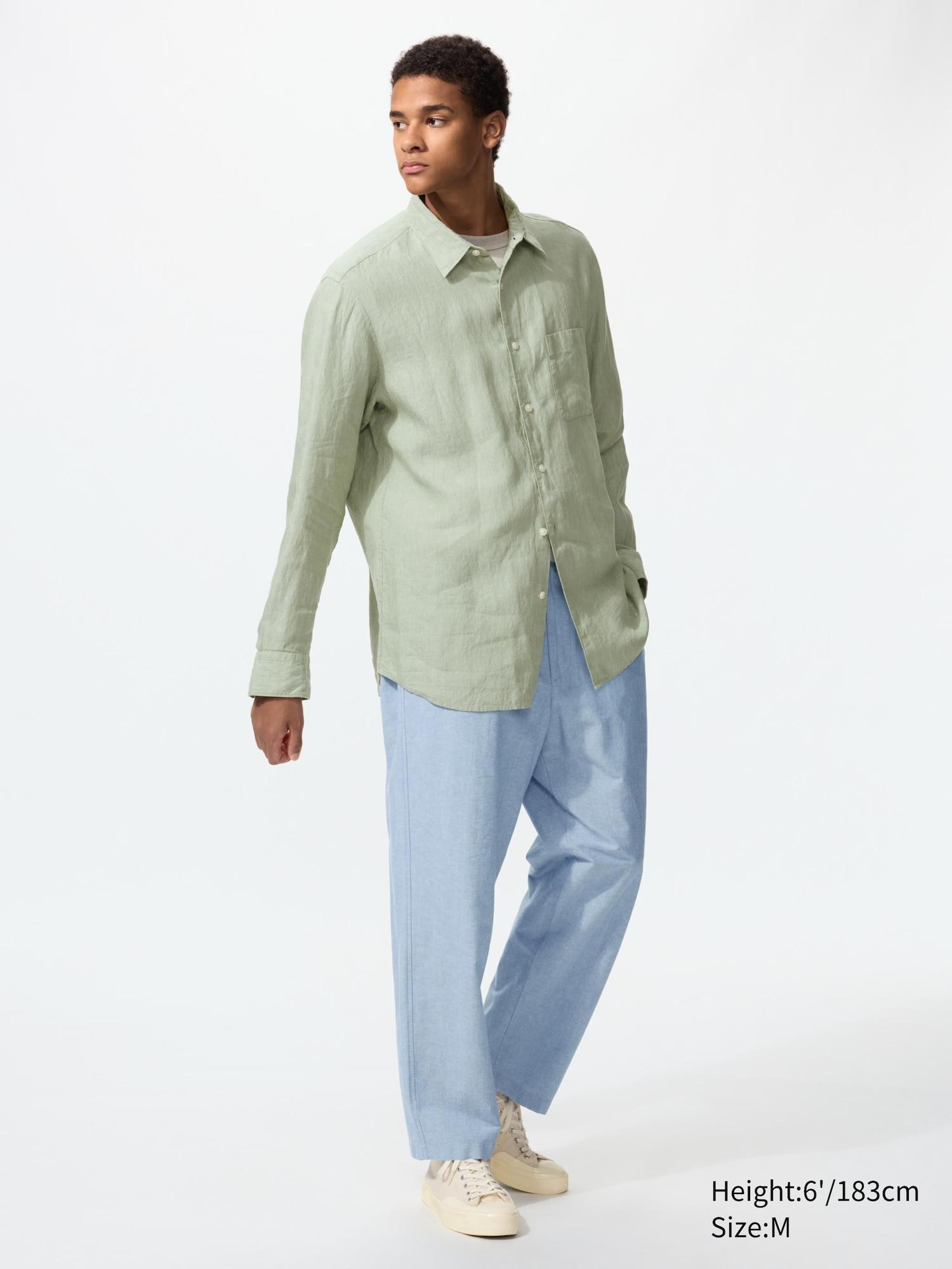 Linen Blend Easy Ankle Pants by UNIQLO