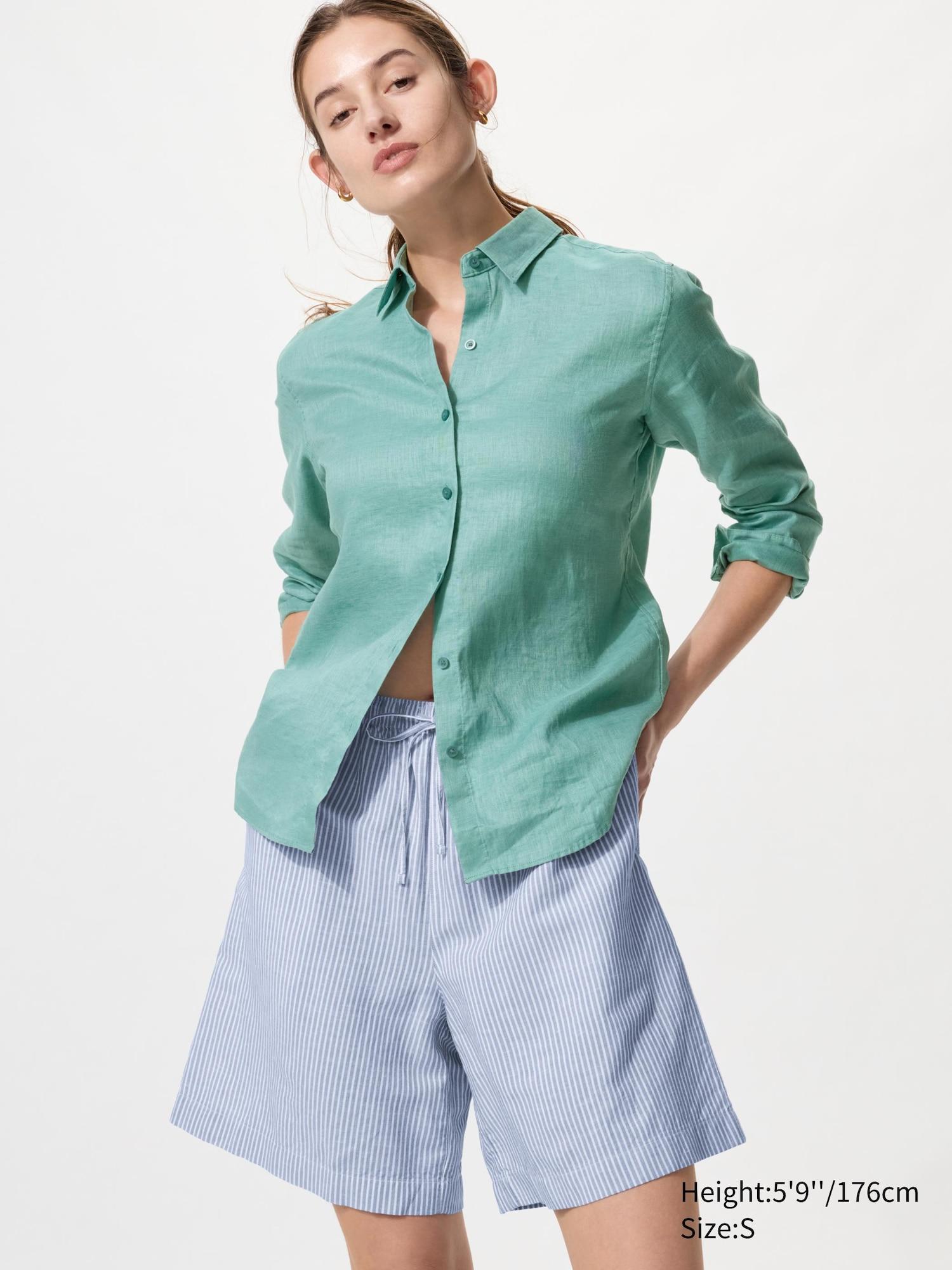 Linen Blend Easy Shorts | Stripe by UNIQLO