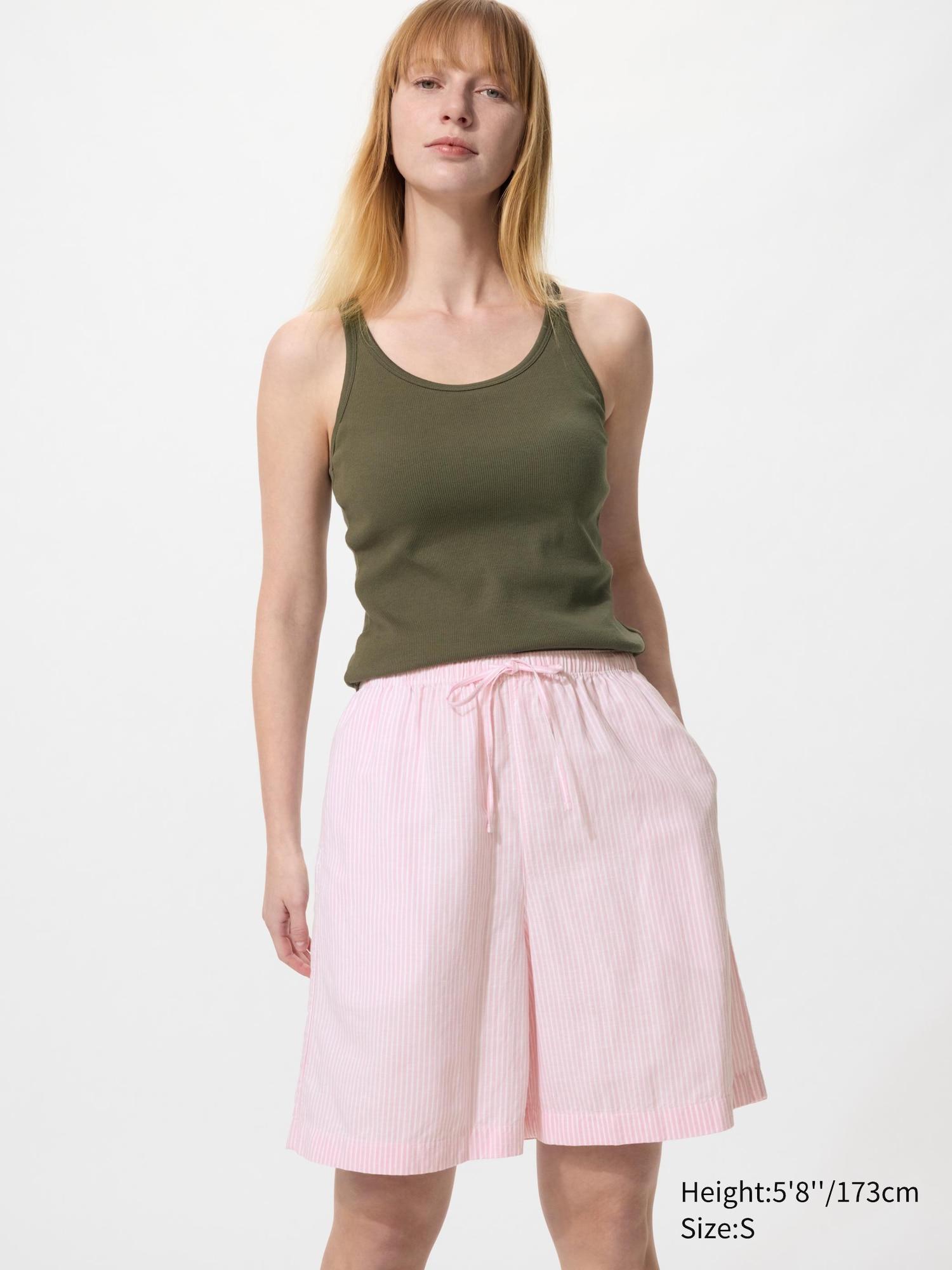 Linen Blend Easy Shorts | Stripe by UNIQLO
