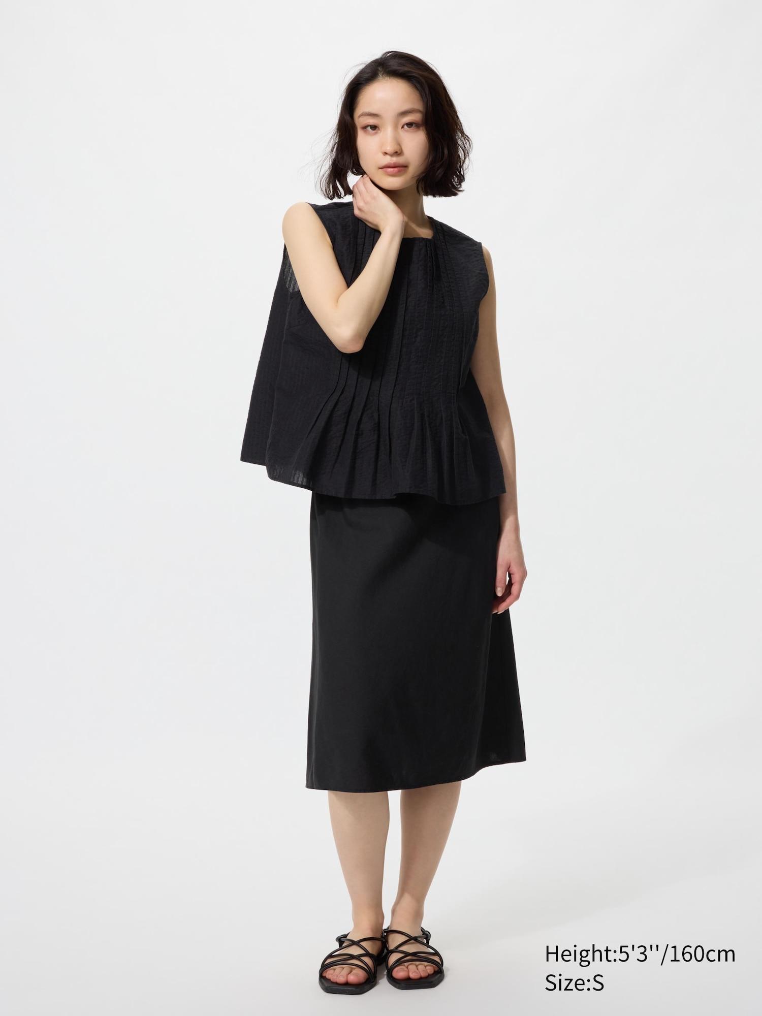 Linen Blend Midi Skirt | Short by UNIQLO