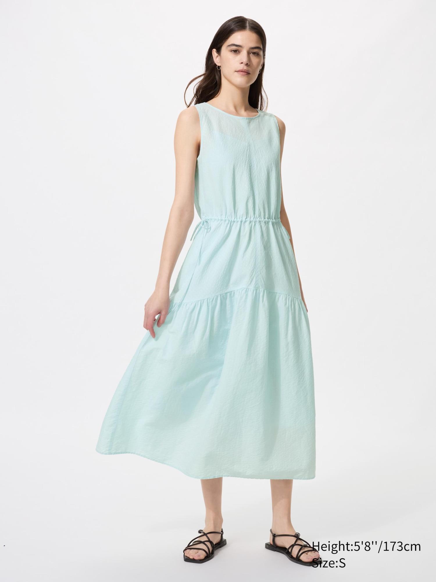 Linen Blend Tiered Dress by UNIQLO