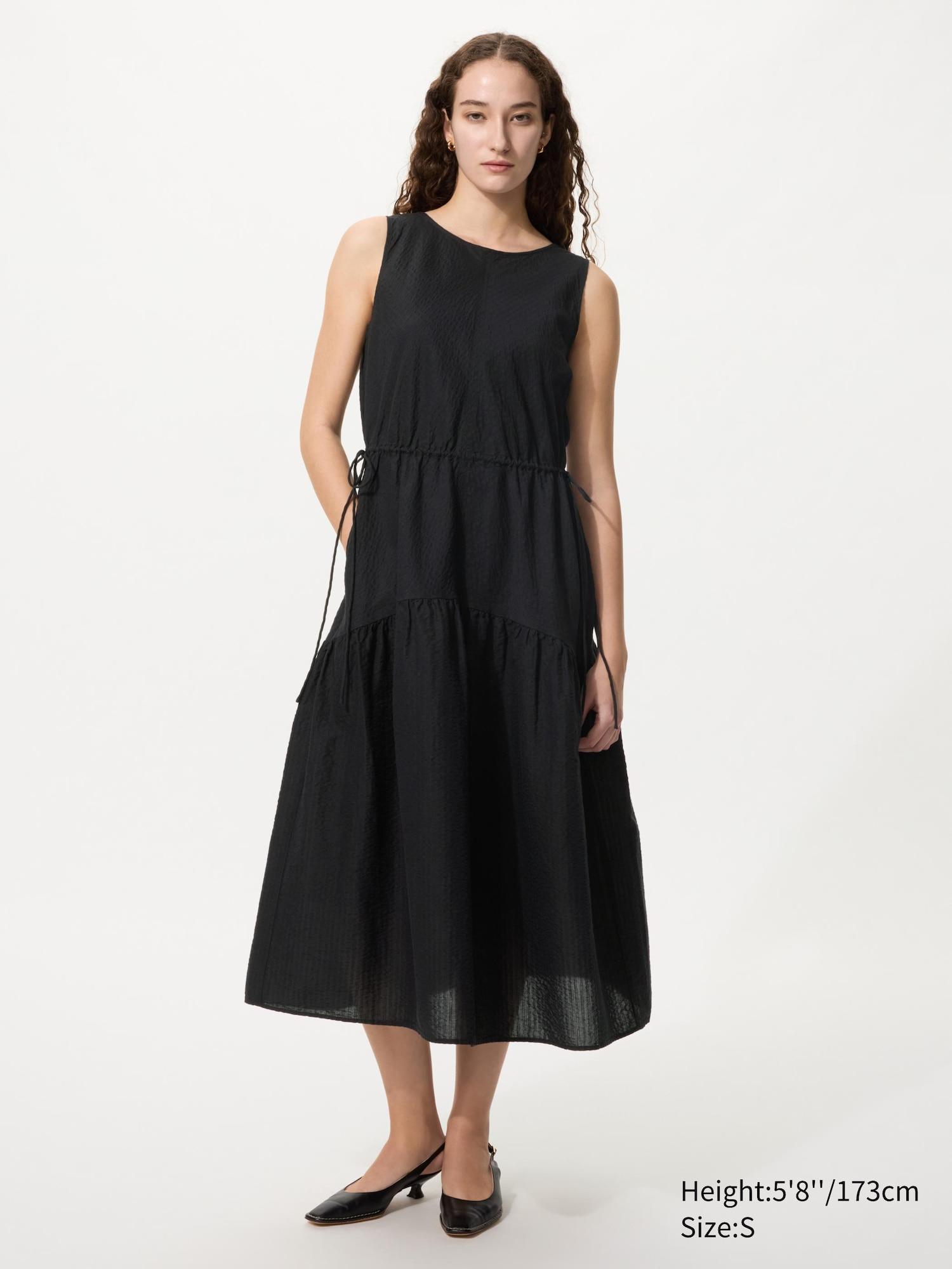 Linen Blend Tiered Dress by UNIQLO