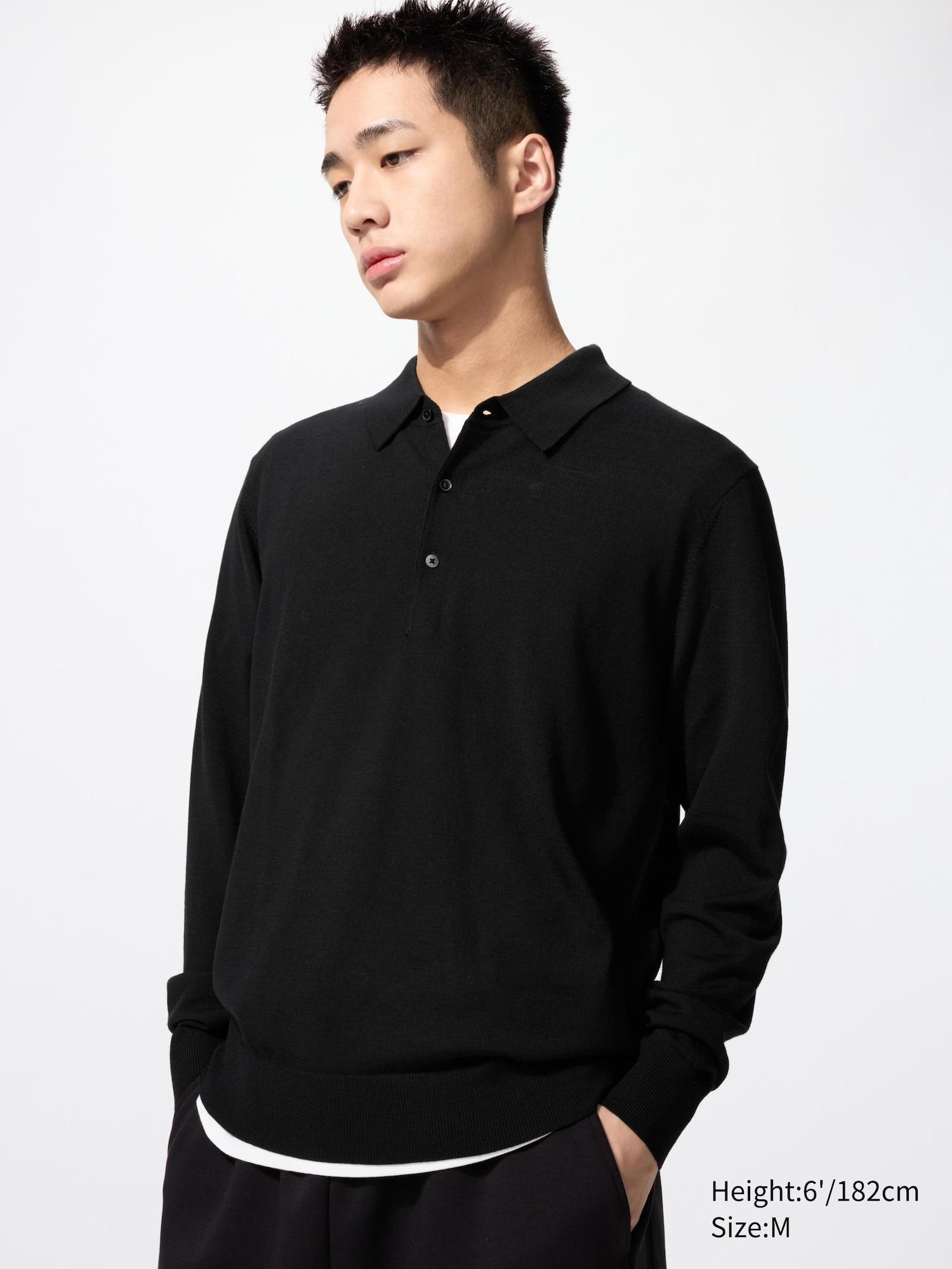 Merino Knitted Polo Shirt by UNIQLO