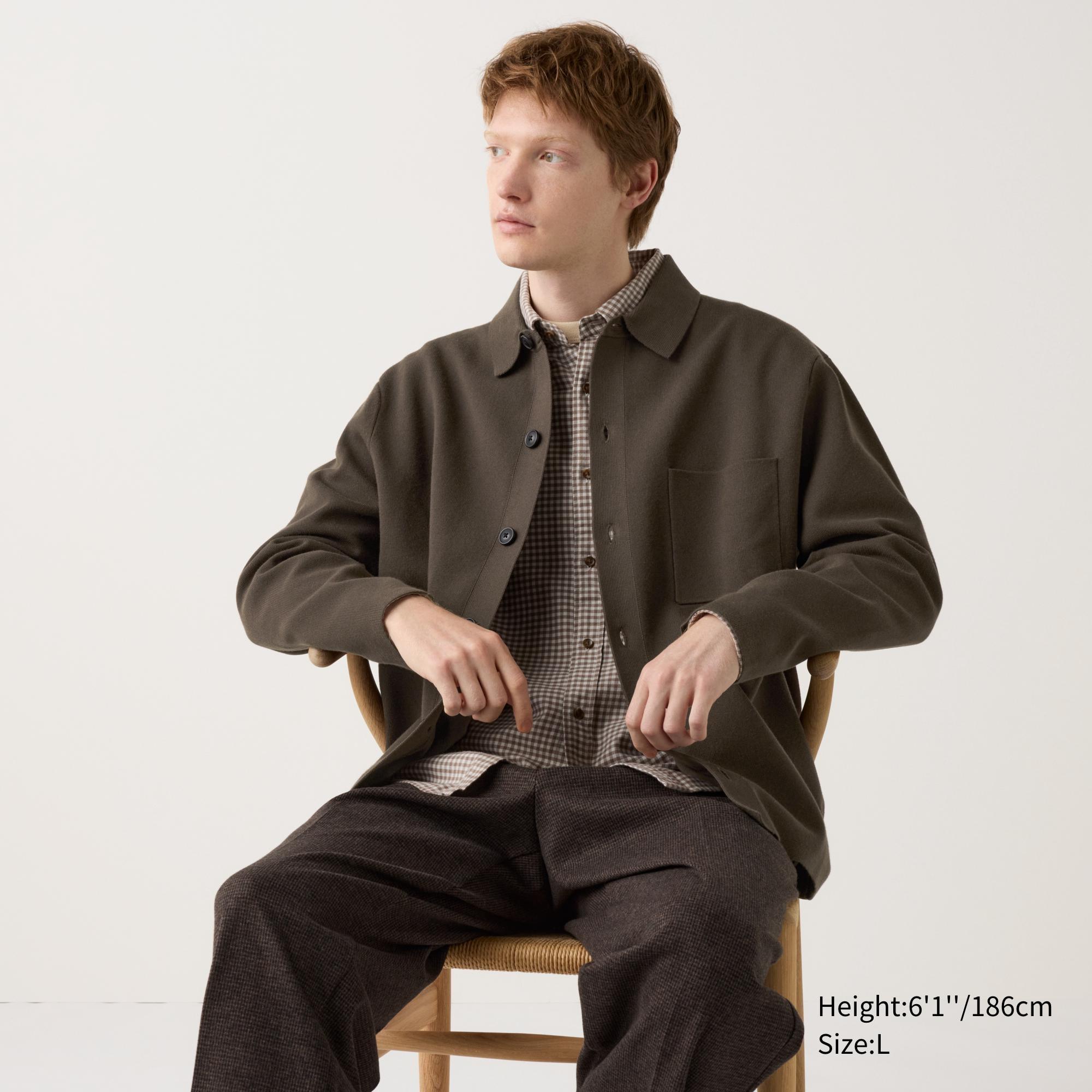 Milano Ribbed Shirt Collar Cardigan by UNIQLO