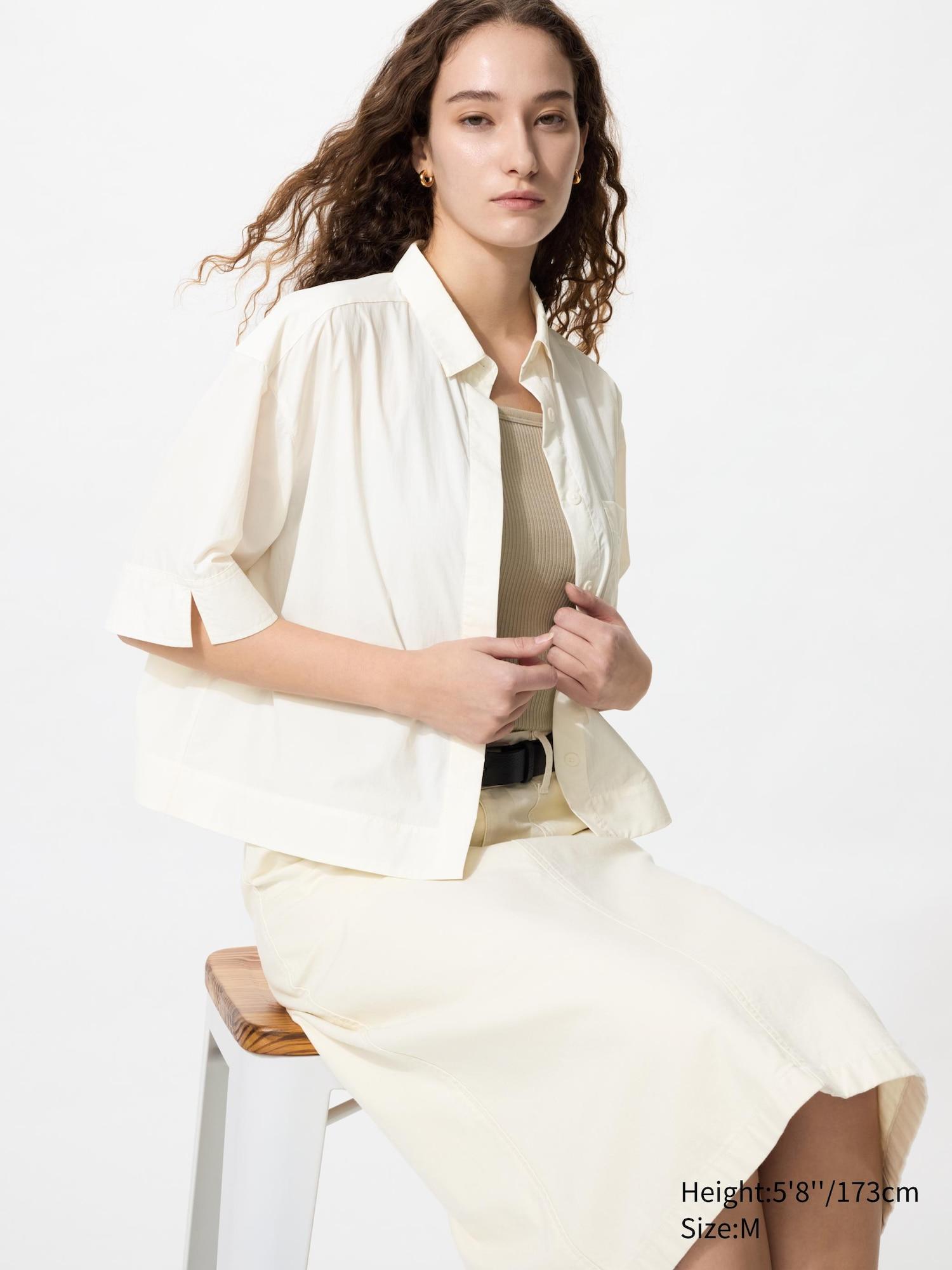 Nylon Boxy Shirt | Half Sleeve by UNIQLO