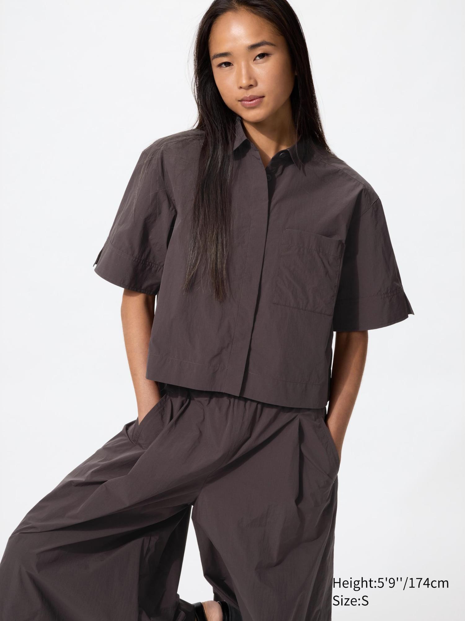 Nylon Boxy Shirt | Half Sleeve by UNIQLO