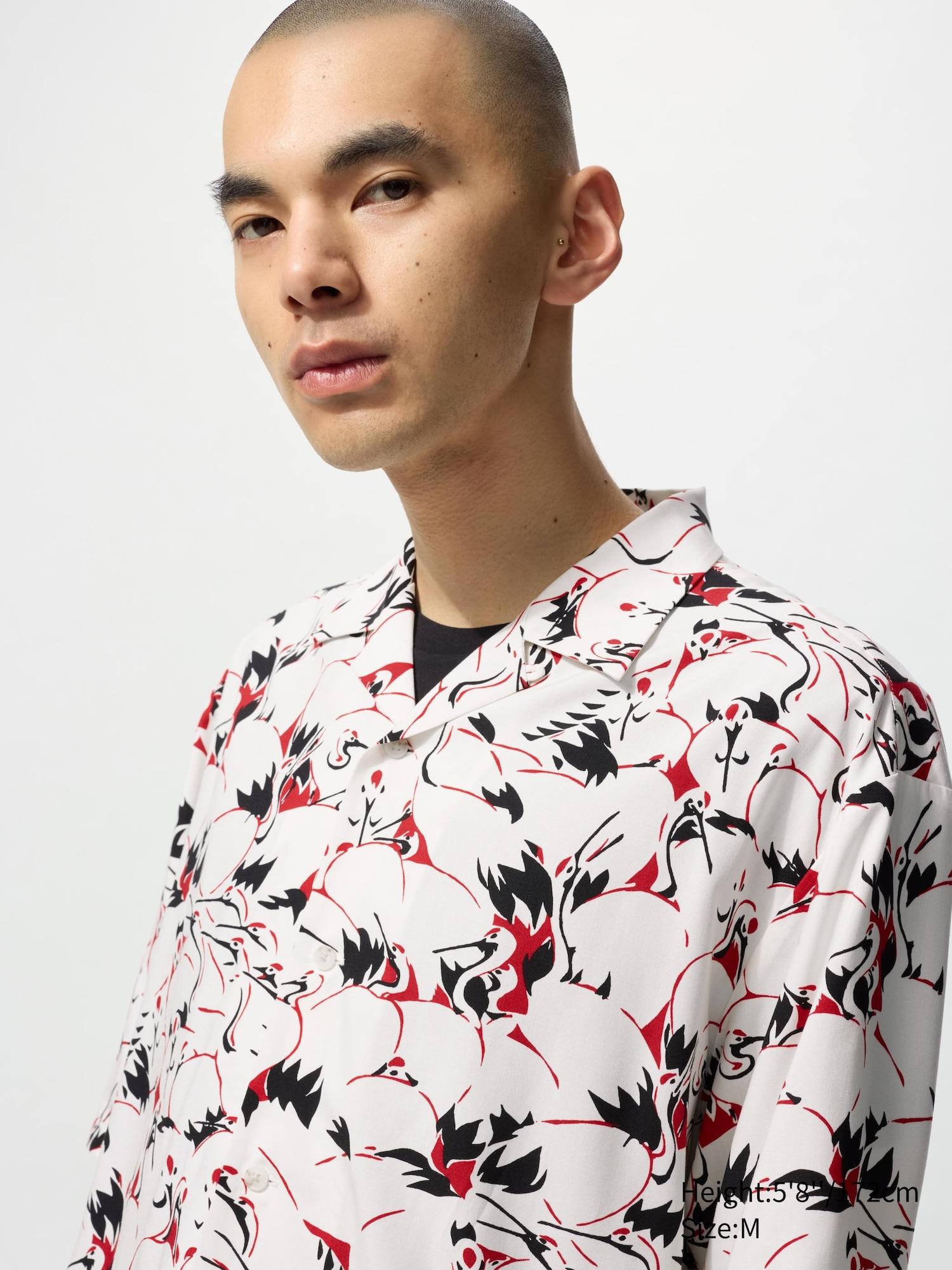 Open Collar Short Sleeve Shirt | Japanese Auspicious Symbol by UNIQLO