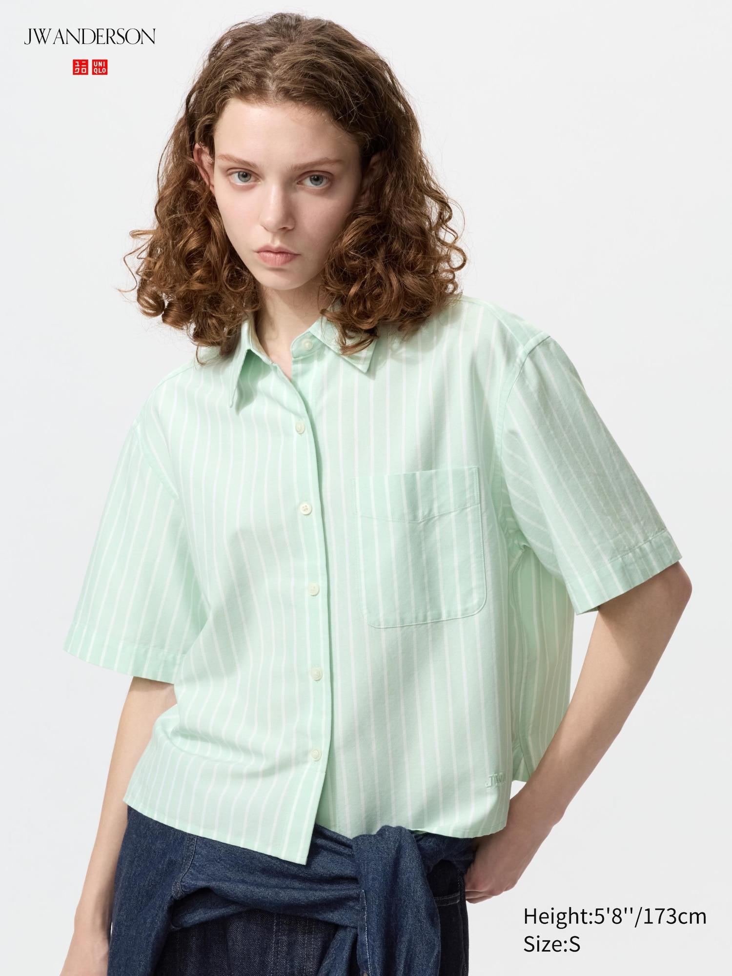 Oxford Boxy Short Sleeve Shirt | Striped by UNIQLO