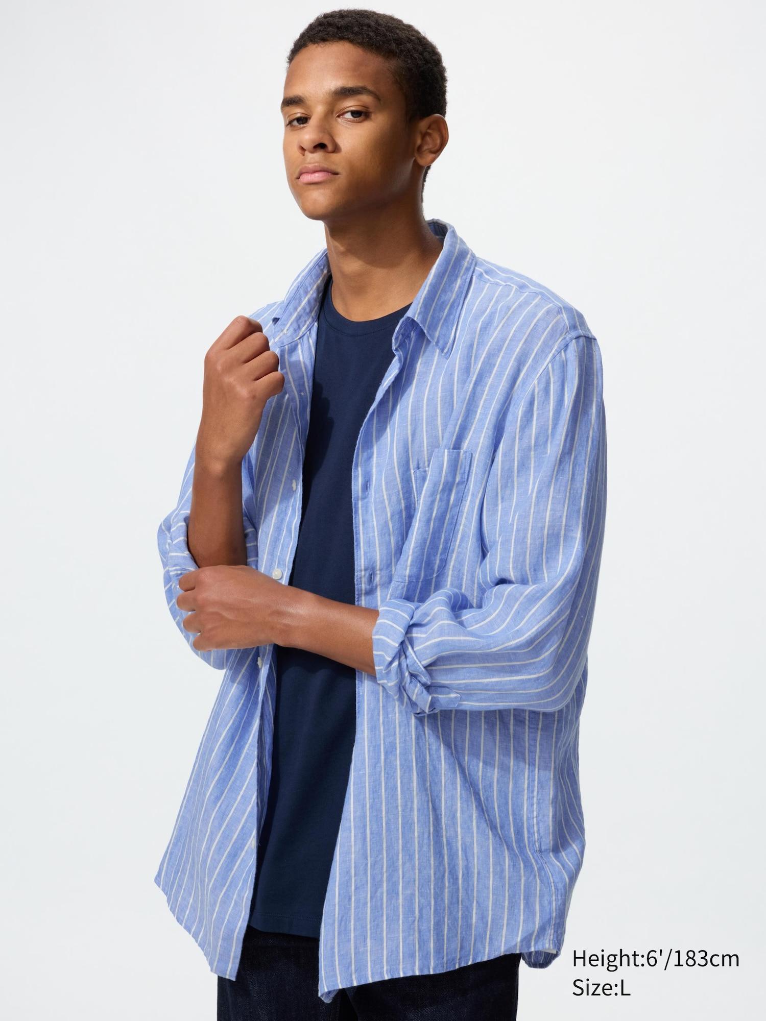Premium Linen Shirt | Striped by UNIQLO