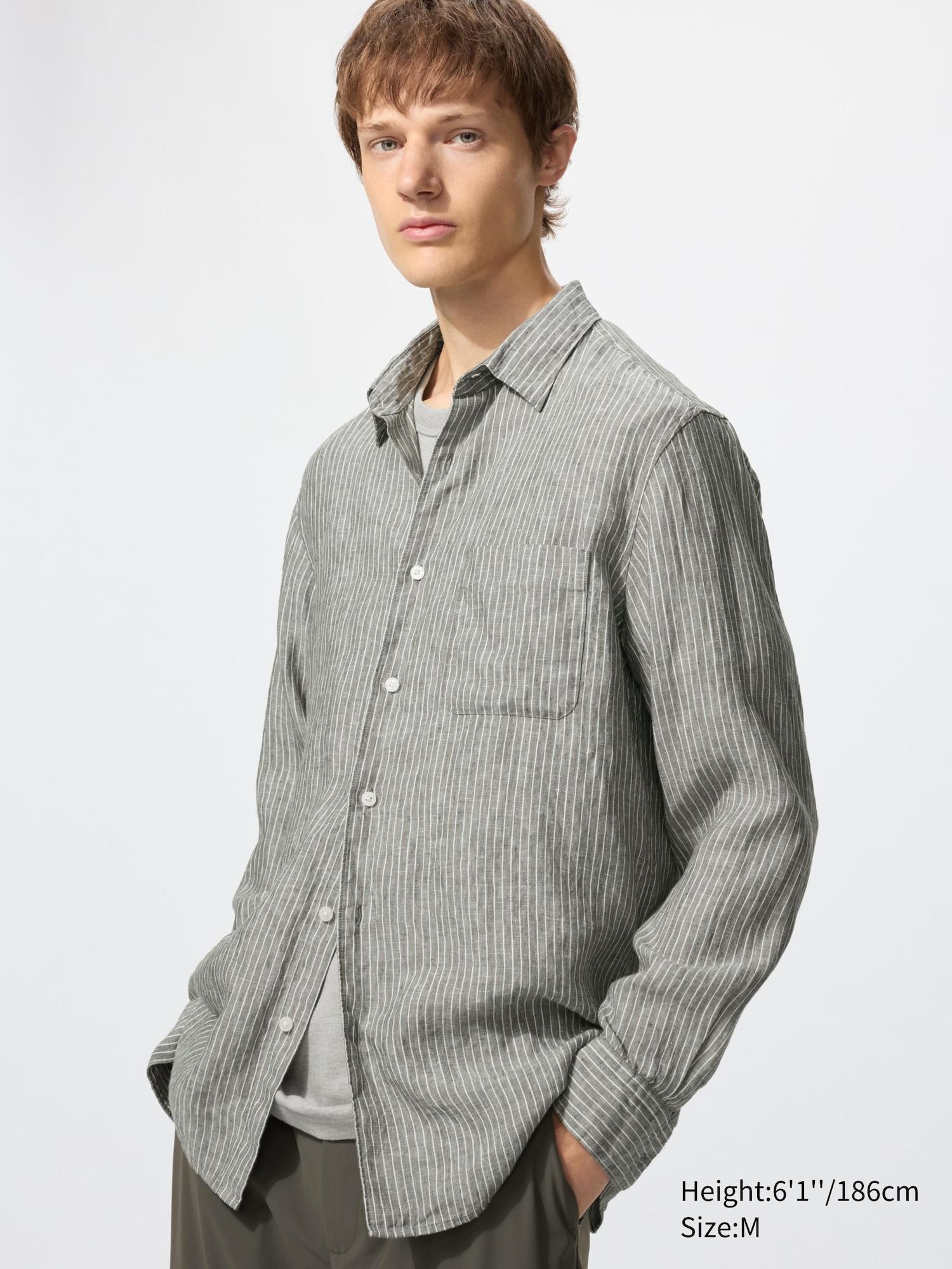 Premium Linen Shirt | Striped by UNIQLO