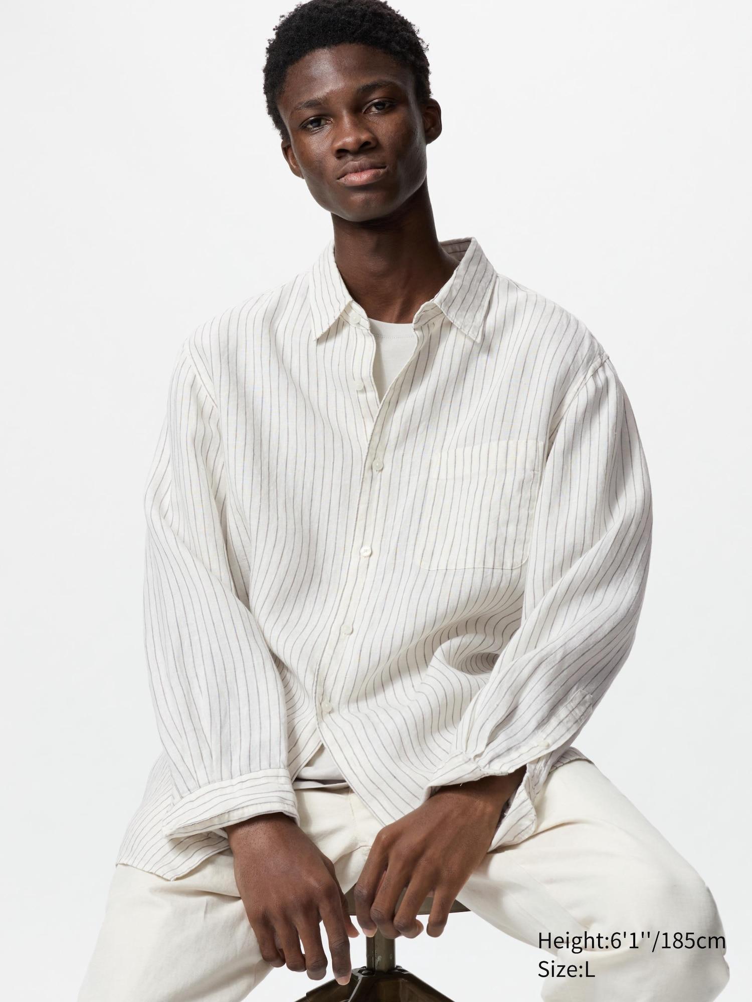 Premium Linen Shirt | Striped by UNIQLO