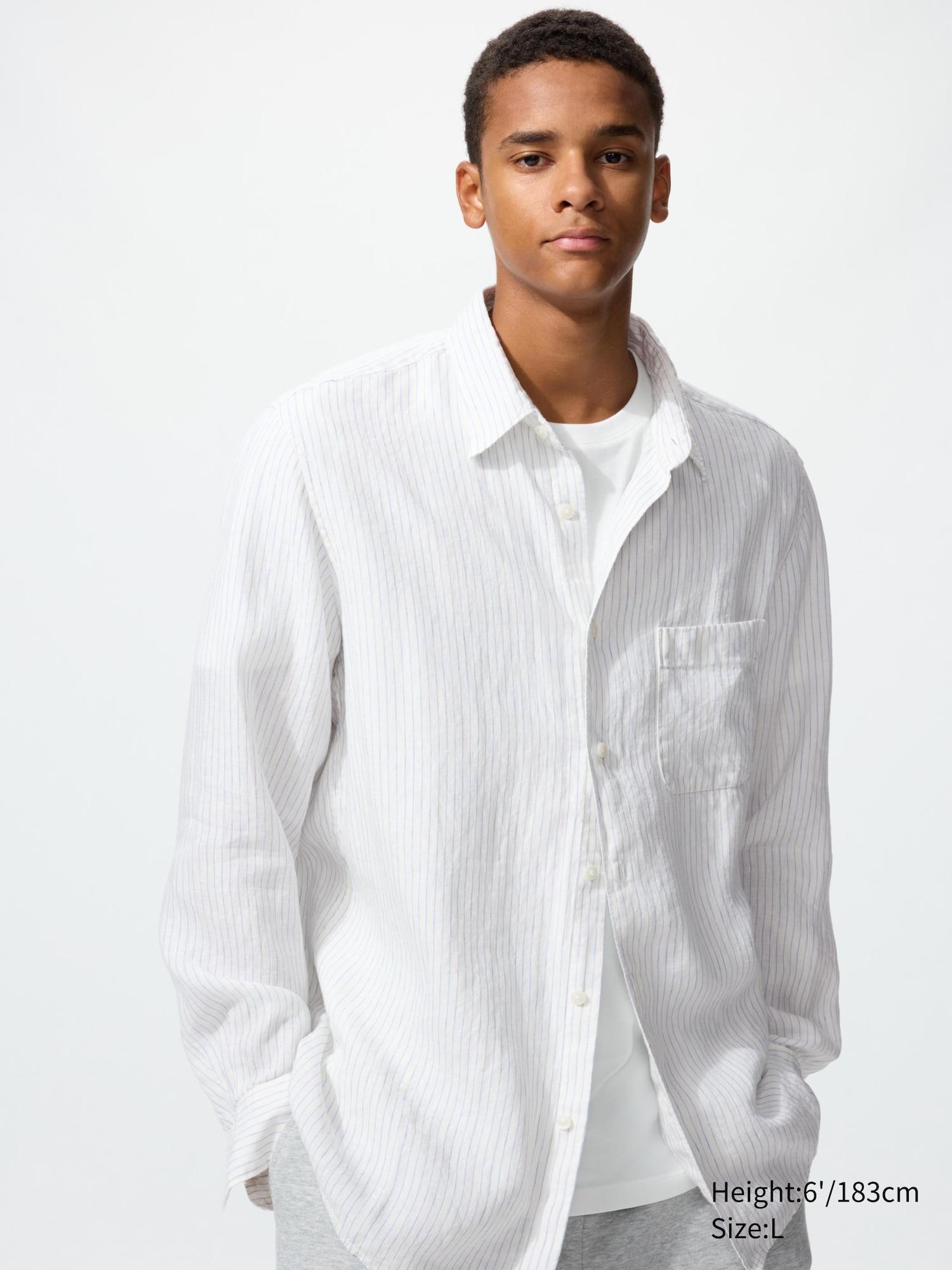 Premium Linen Shirt | Striped by UNIQLO