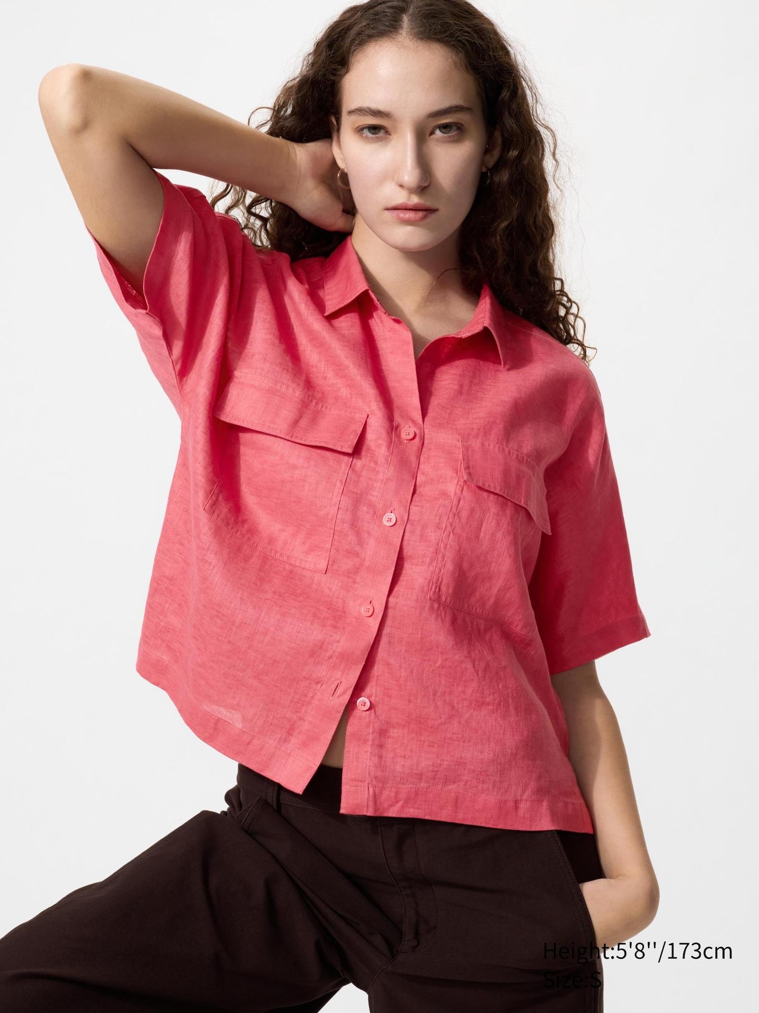 Premium Linen Skipper Boxy Shirt | Short Sleeve by UNIQLO