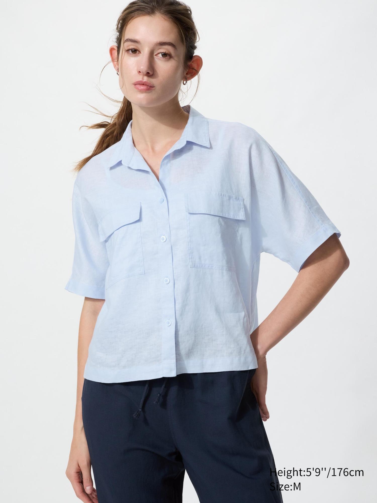Premium Linen Skipper Boxy Shirt | Short Sleeve by UNIQLO